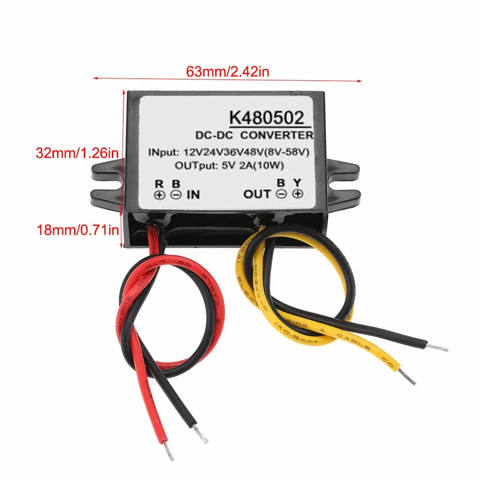 48V to 5V DC DC Converter 5V 2A Power Supply Module