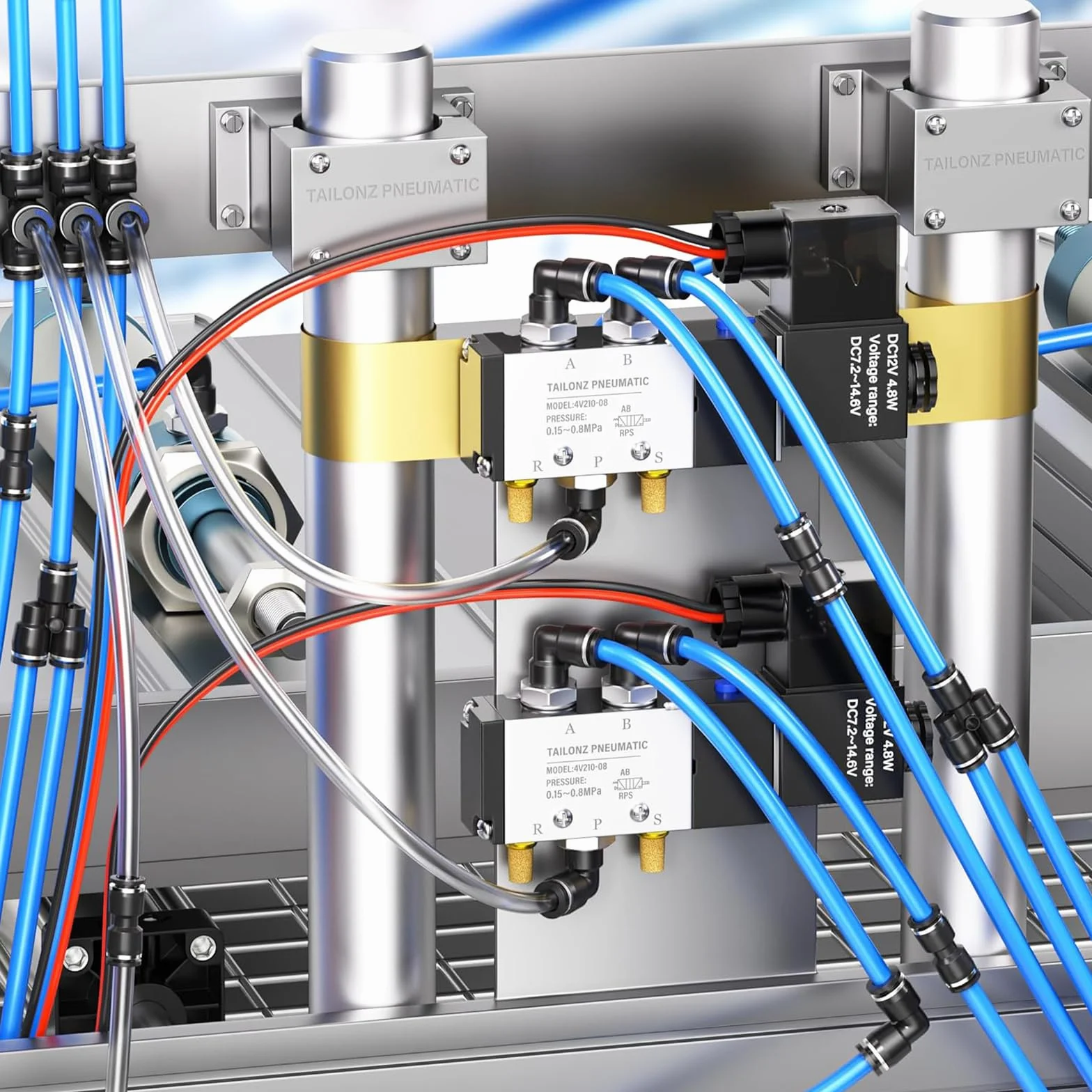 TAILONZ PNEUMATIC Kolanko męskie 6 mm średnica zewnętrzna x gwint M6 90 złączki wtykowe PL6-M6 (opakowanie 10 szt.)