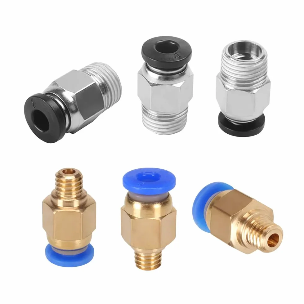 3 Metry PTFE Teflonowa Rurka 3D Drukarka z 6 Sztuk PC4-M6 i 6 Sztuk PC4-M10 Pneumatyczne Złącze