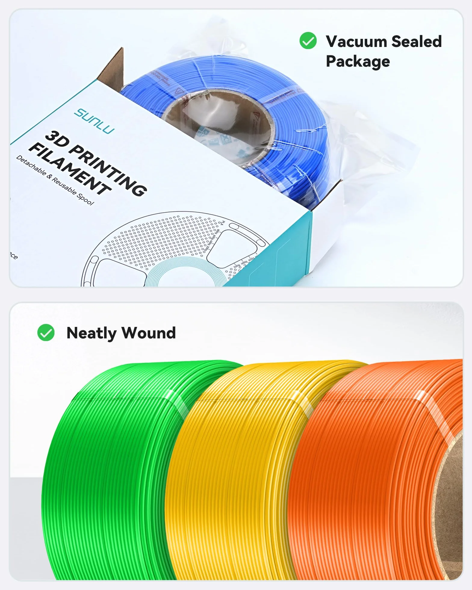 SUNLU PLA matowy filament 1,75 mm 4 kg biały do drukarki 3D kompatybilny z Bambu Lab 4 rolki 1 kg
