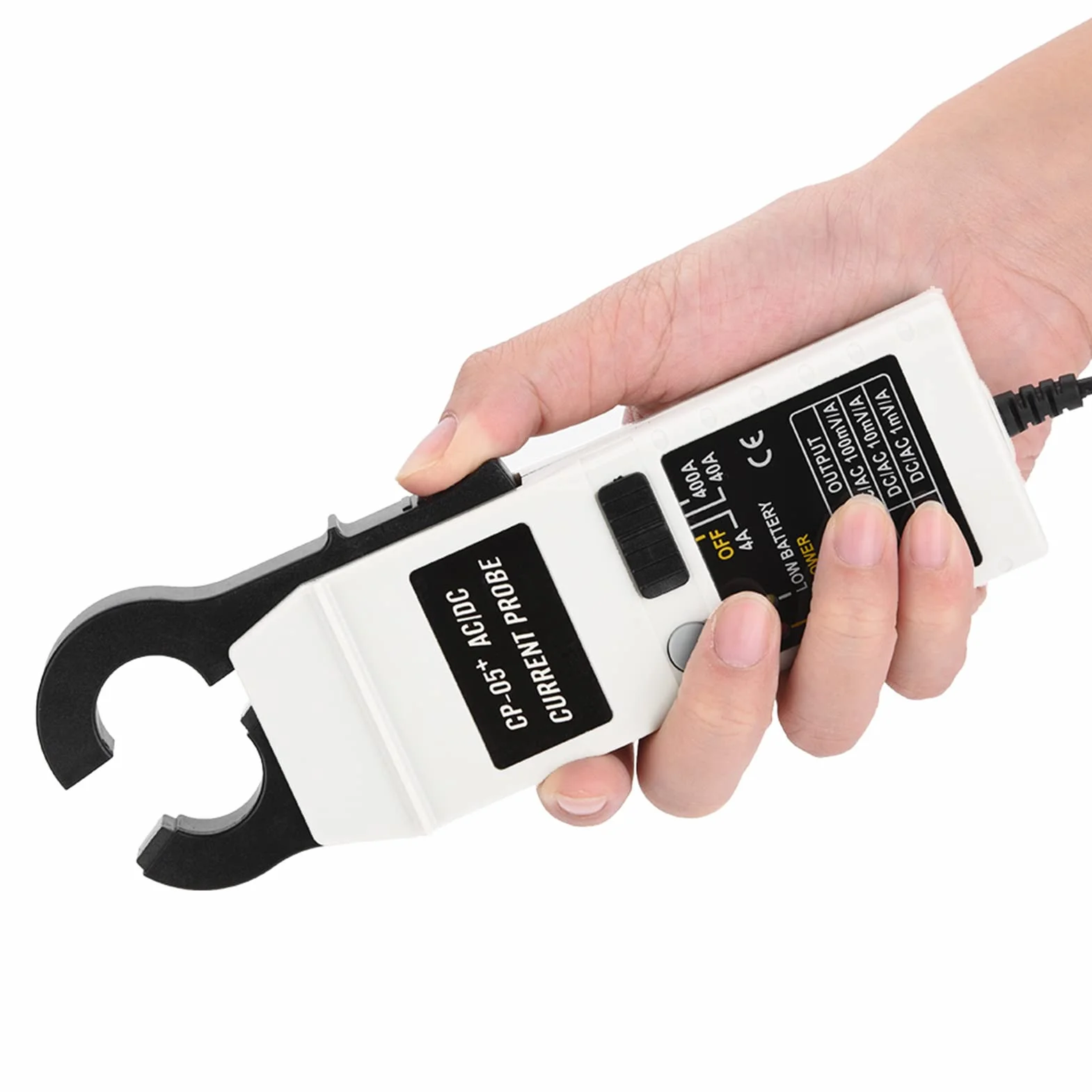 Sonda Prądowa Cęgowa CP-05+ AC/DC do Oscyloskopu – 200 KHz, 400 A o Wysokiej Czułości i Dokładnych Odczytach