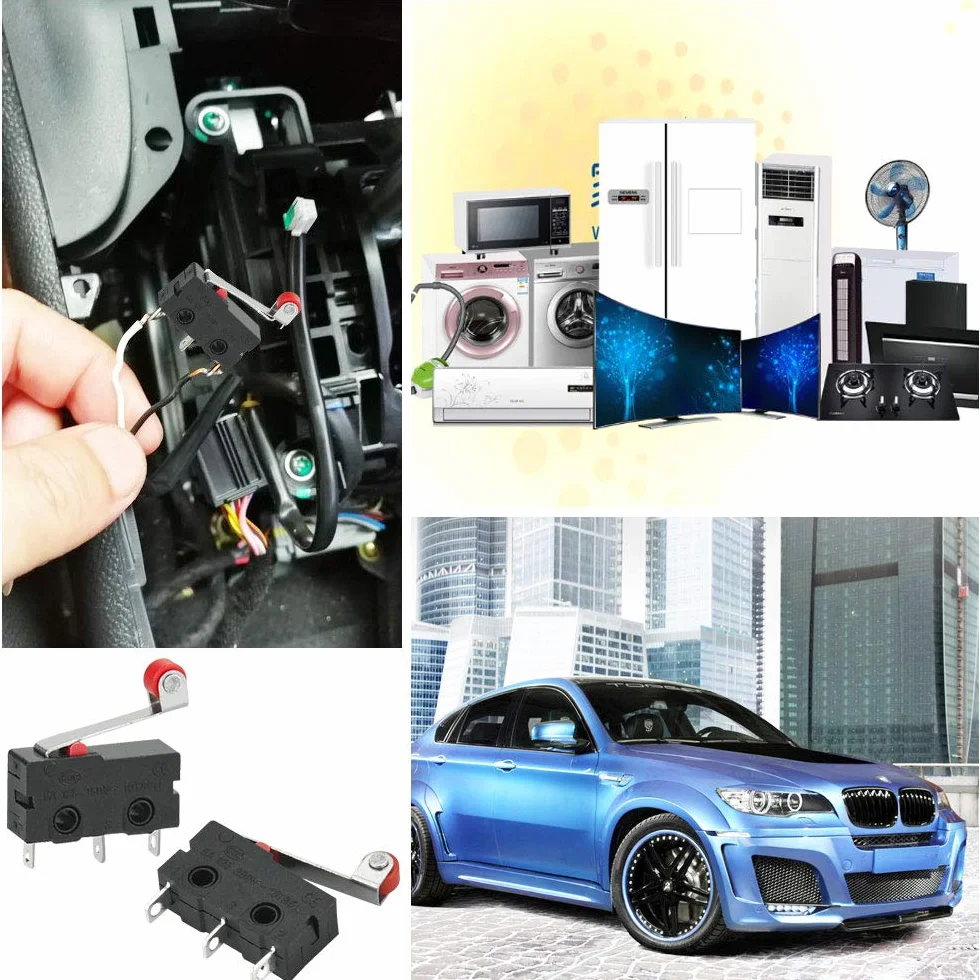 10 sztuk mikroprzełącznik krańcowy z dźwignią rolkową 250 V 5 A SPDT 1NO 1NC wyłącznik krańcowy mini miniaturowy przełącznik krańcowy 3 piny do mechaniki Arduino urządzeń elektronicznych