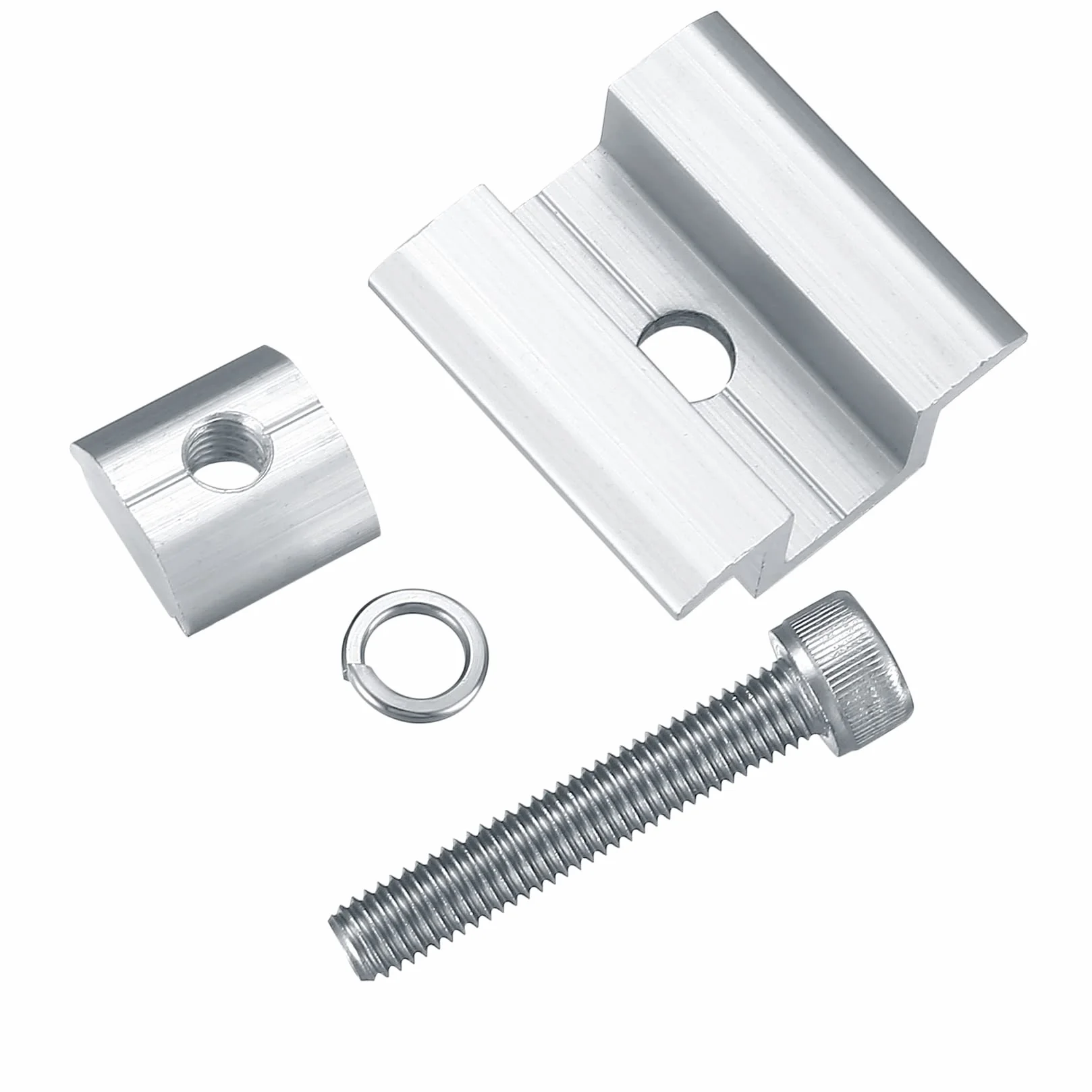 Aluminiowe zaciski centralne PV mocowanie fotowoltaiczne uchwyt montażowy do paneli słonecznych wysokość modułu 25-50 mm śruby M8