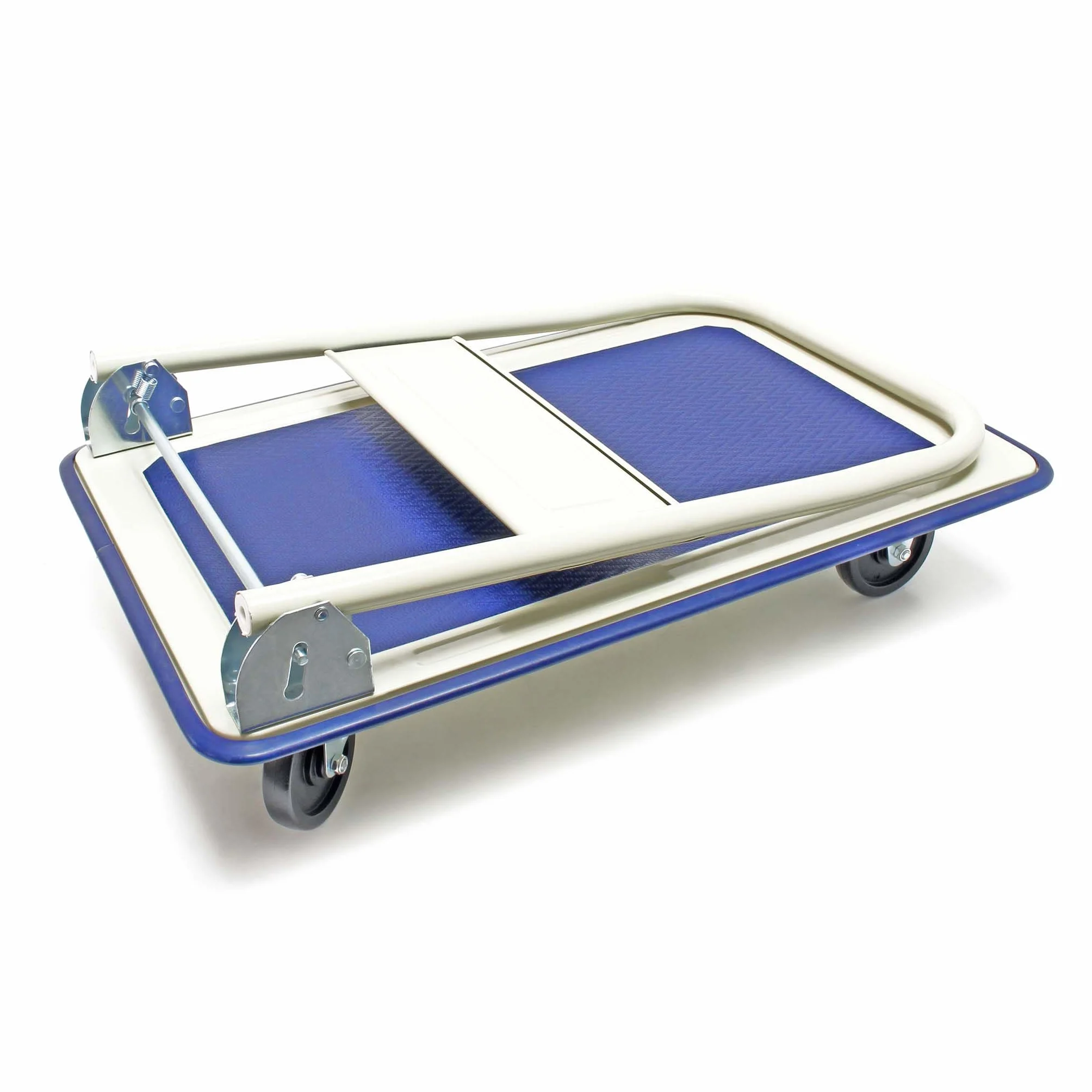 Wózek platformowy Wiltec do 150 kg 720x475x840 mm, składany wózek transportowy z uchwytem pałąkowym i powierzchnią ładunkową pokrytą gumą, pomoc w transporcie