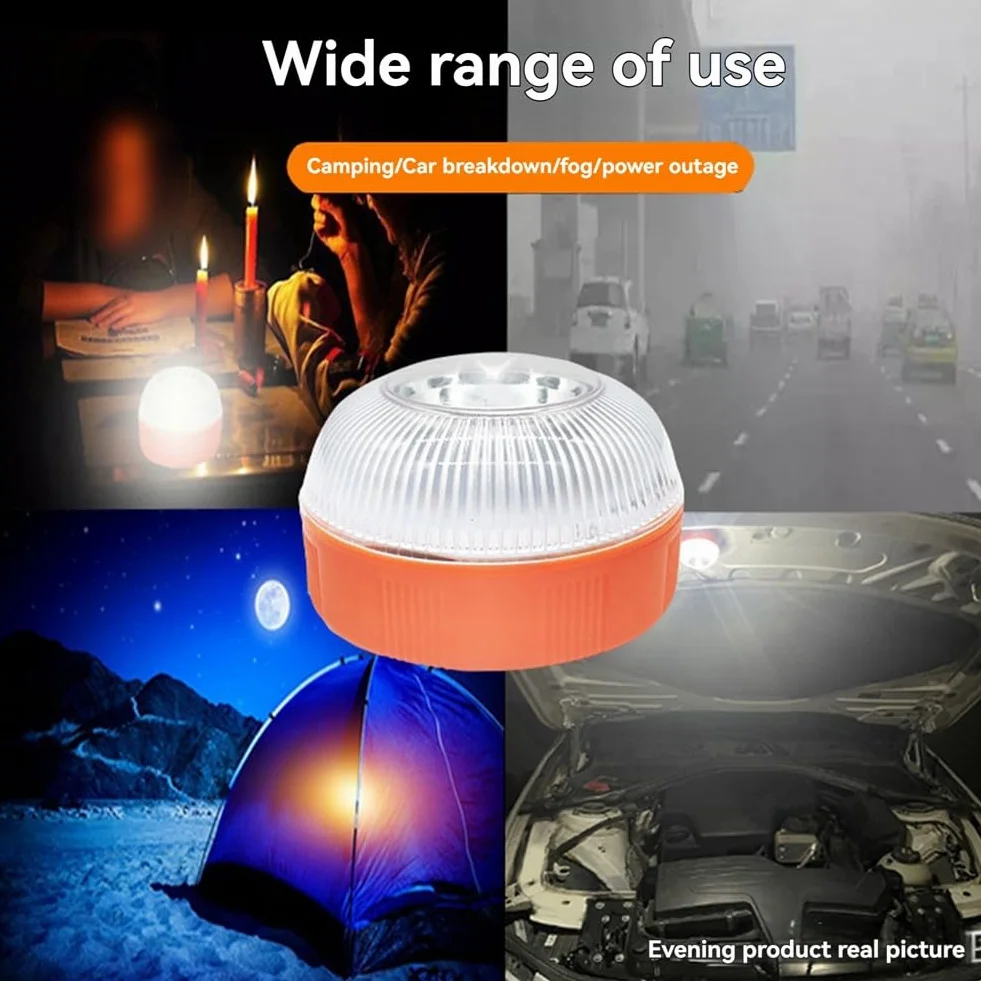 Lampy LED V16 Awaryjne Białe Żółte Światła Ostrzegawcze Magnetyczna Podstawa