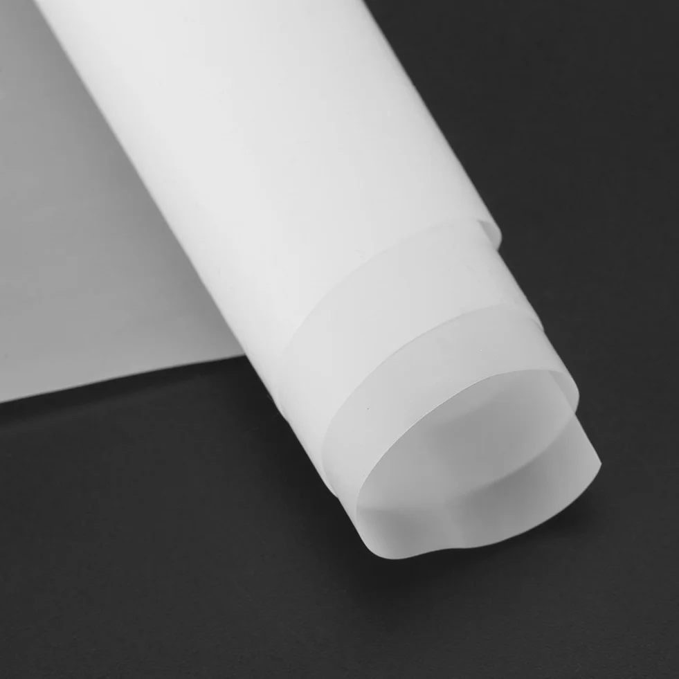 Walfront 1000 mm × 300 mm × 0,1 mm folia teflonowa PTFE rolka do transferu prasowania na gorąco (biała)