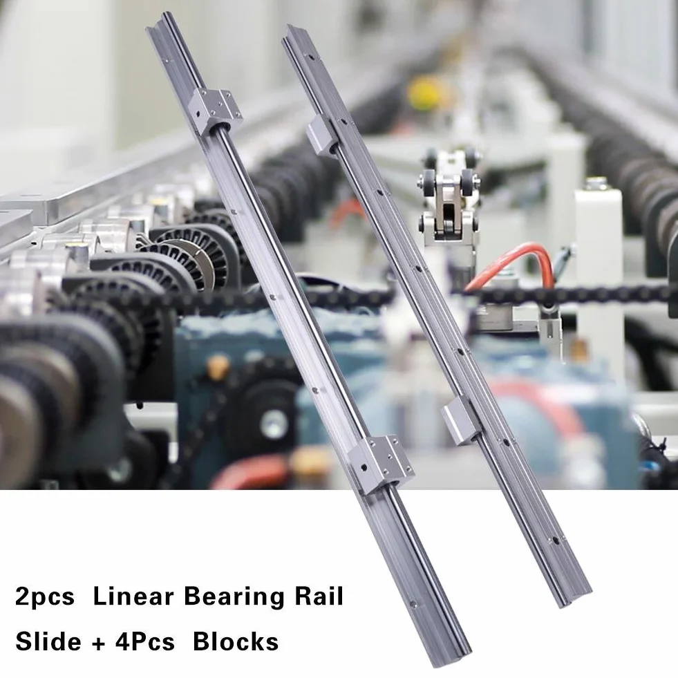 Prowadnice liniowe SBR12 łożysko kulkowe 700mm 12mm zestaw 2+4 rolki SBR12UU