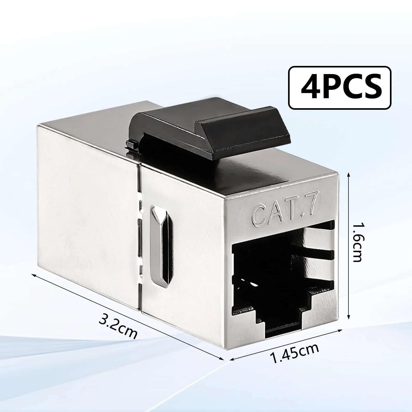 4 sztuki CAT 7 Keystone RJ45 moduł gniazdo do kabla LAN 10 Gbps sieć panel krosowy Keystone Ethernet sprzęgło sieciowe złącze do gniazda sieciowego i panelu krosowego