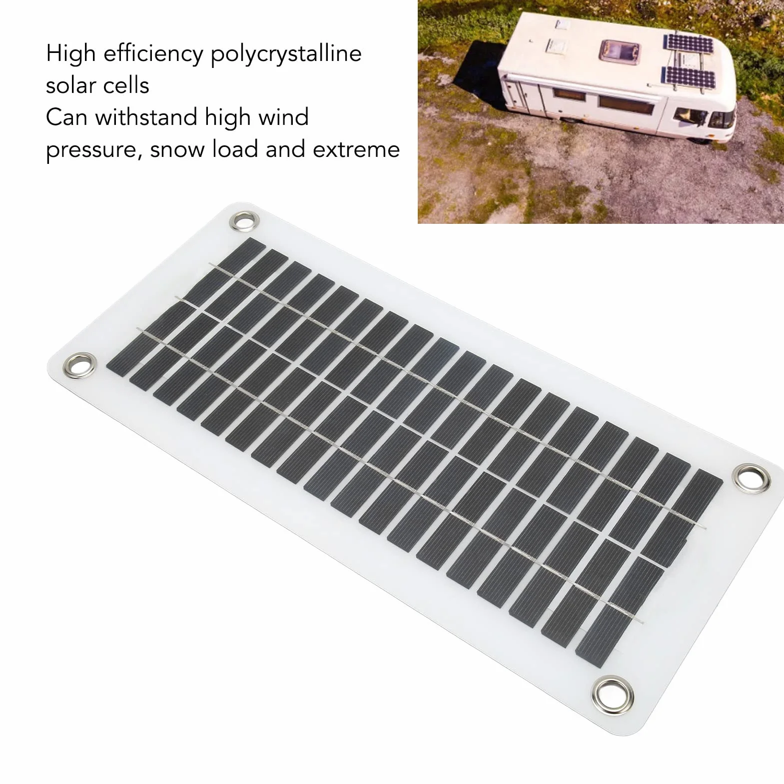 Zestaw paneli słonecznych 30 W, 12 V, przenośny moduł paneli słonecznych, odporne na warunki atmosferyczne, polikrystaliczne ogniwa słoneczne z kontrolerem, stała przyssawka do samochodu, statku, na