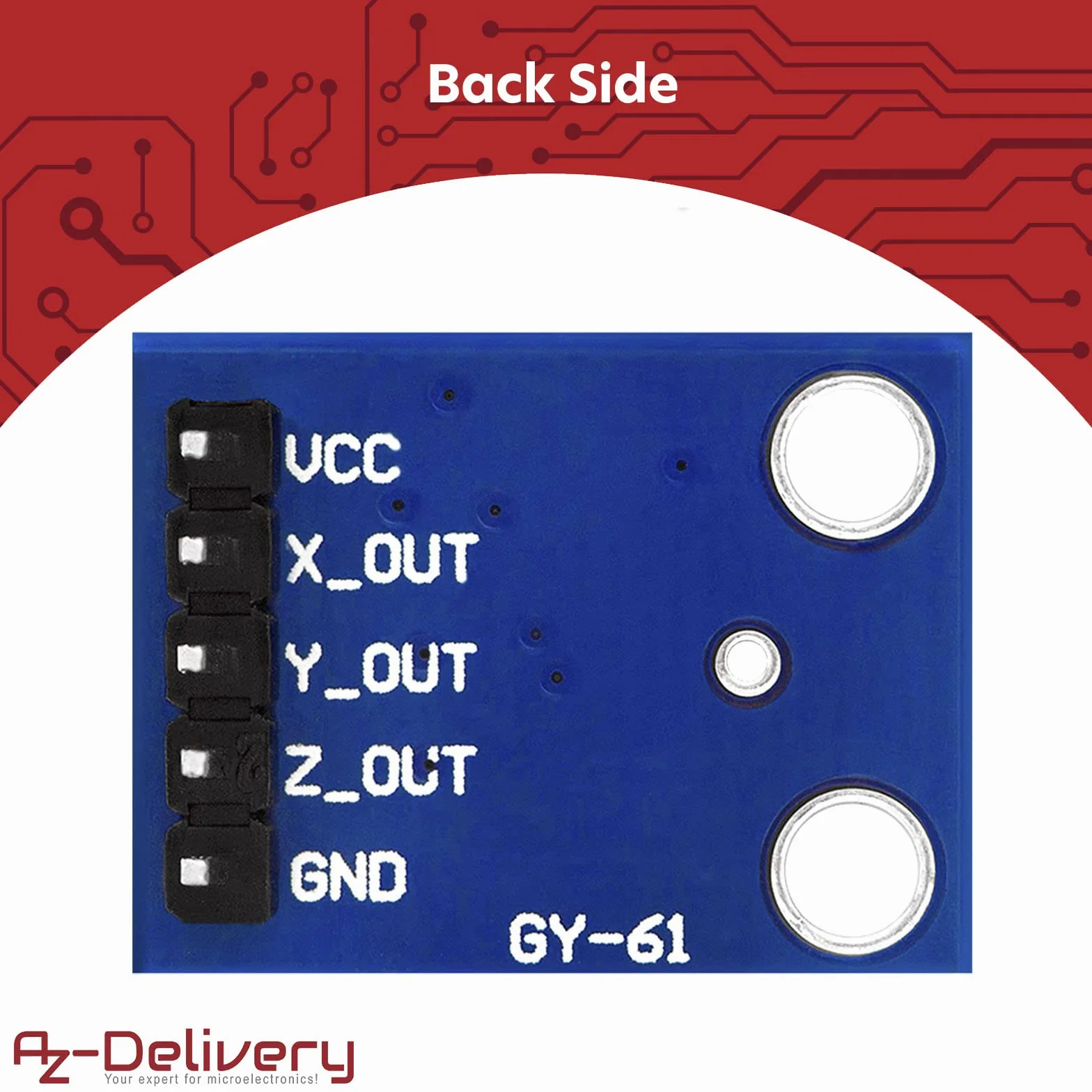 AZDelivery GY-61 ADCL335 Przyspieszeniomierz 3-osiowy Moduł kąta nachylenia Arduino Raspberry Pi