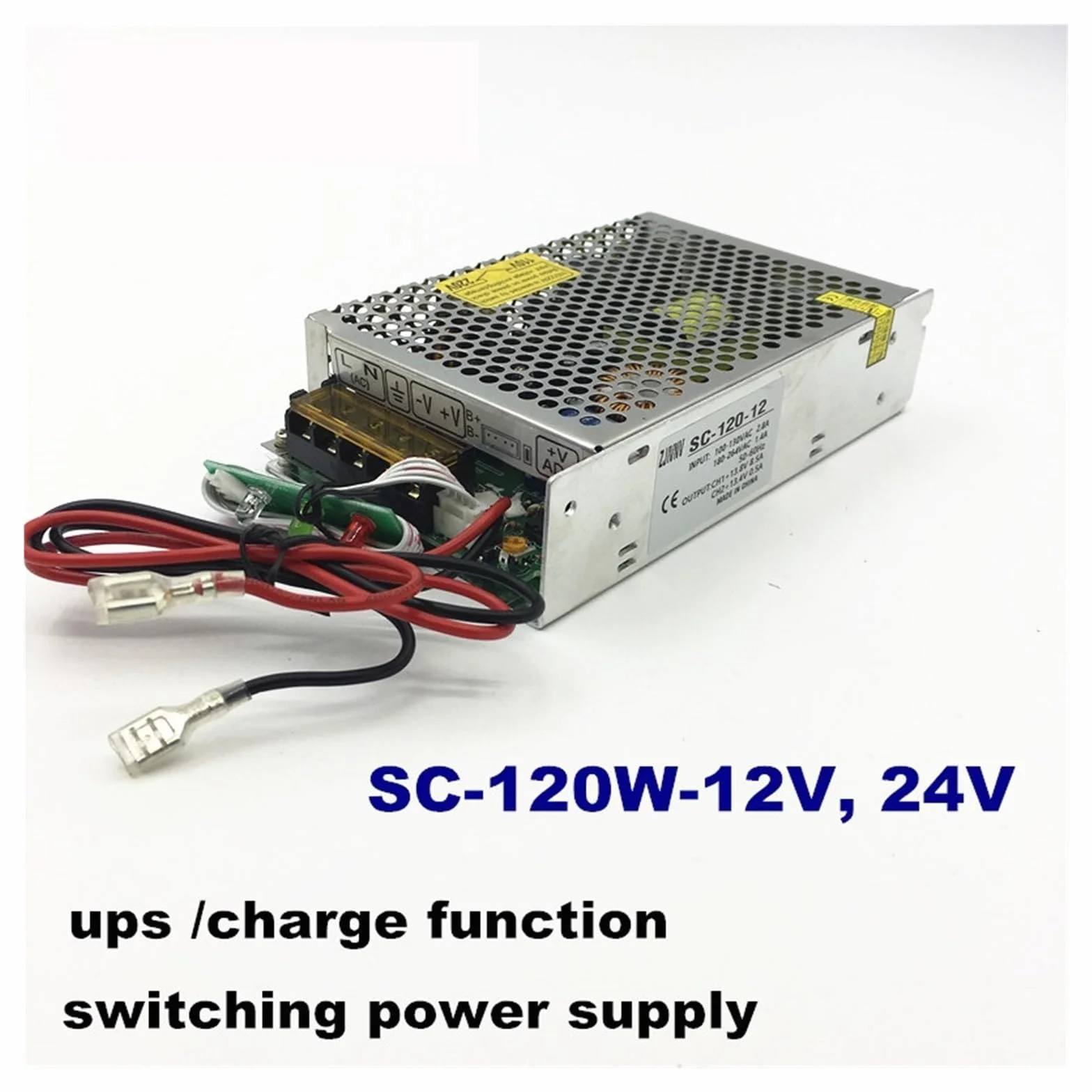 Liniowy zasilacz regulowany, Zasilacz impulsowy 120 W 12 V 24 V z funkcją UPS/ładowania Ac na Dc 12 V 24 V DC Ładowarka SC-120W-12 V 24 V(SC-120W-12V)