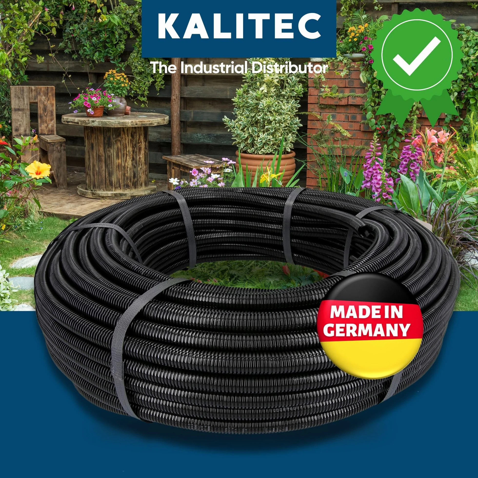 Kalitec rura falista z rowkiem NW 12 10 m ochrona kabla AD 15,6 mm ID 12,0 mm