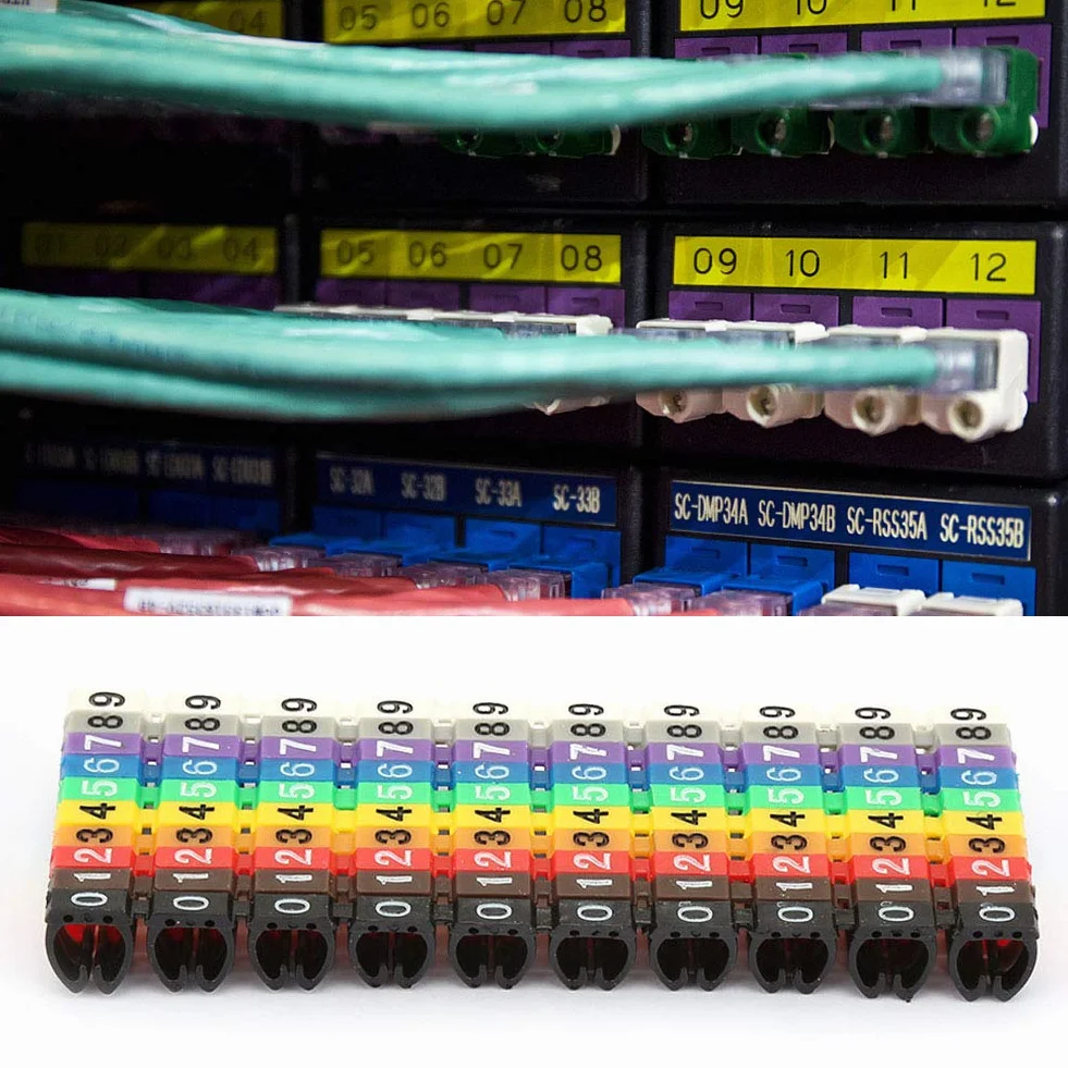 Zestaw znaczników kabli KCM-6MM 100 szt. Cyfrowa rurka numerowa