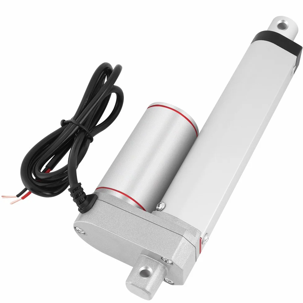 24 V liniowy napęd elektryczny 100 mm, 750 N silnik elektryczny, z uchwytem montażowym, wytrzymały wielofunkcyjny liniowy siłownik, do pilota zdalnego sterowania, automatyczne sterowanie