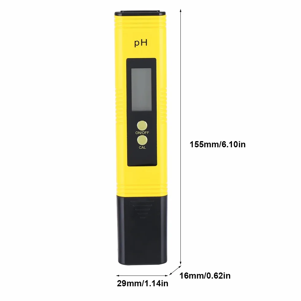Estink cyfrowy miernik pH, tester jakości wody, zakres pomiarowy 0,00-14,00, wysoka dokładność ± 0,01 pH, ATC