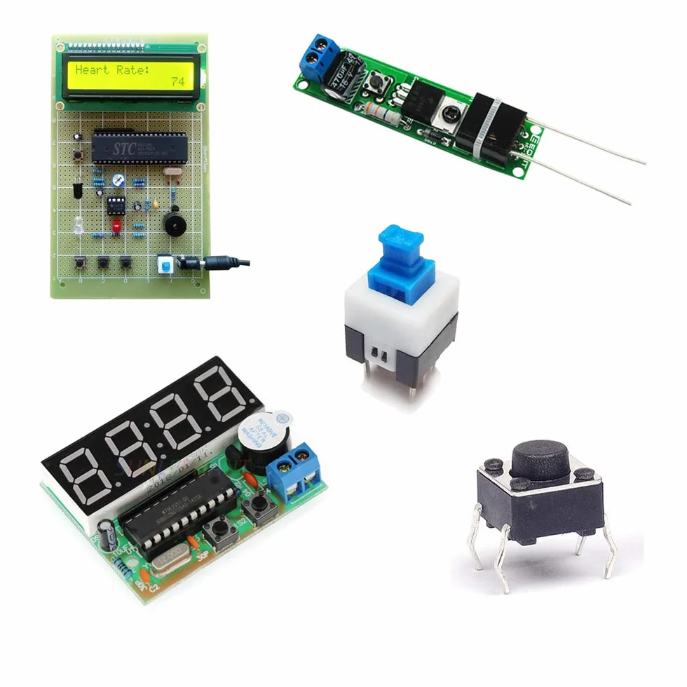 YIXISI 180 Sztuki Dotykowy Przełącznik Przyciskowy (6 * 6 mm 7 * 7 mm) Zestaw Przełączników 4-Pinowych dla pól Produktów Elektronicznych