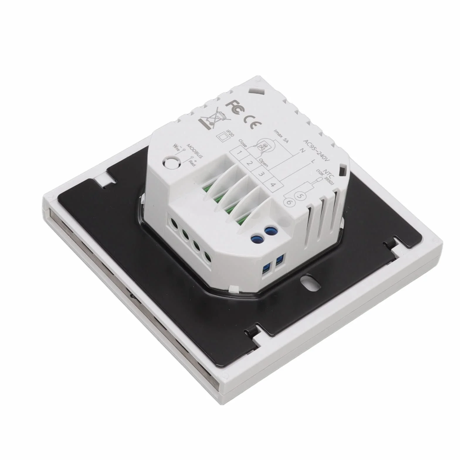 Termostat Cyfrowy, Inteligentny Termostat Cyfrowy AC 95–240 V, Biały, Kontrola za pomocą Aplikacji Bezprzewodowej, Obsługa 50 zaworów. Wysokiej Jakości materiał PP ABS, Piloty i