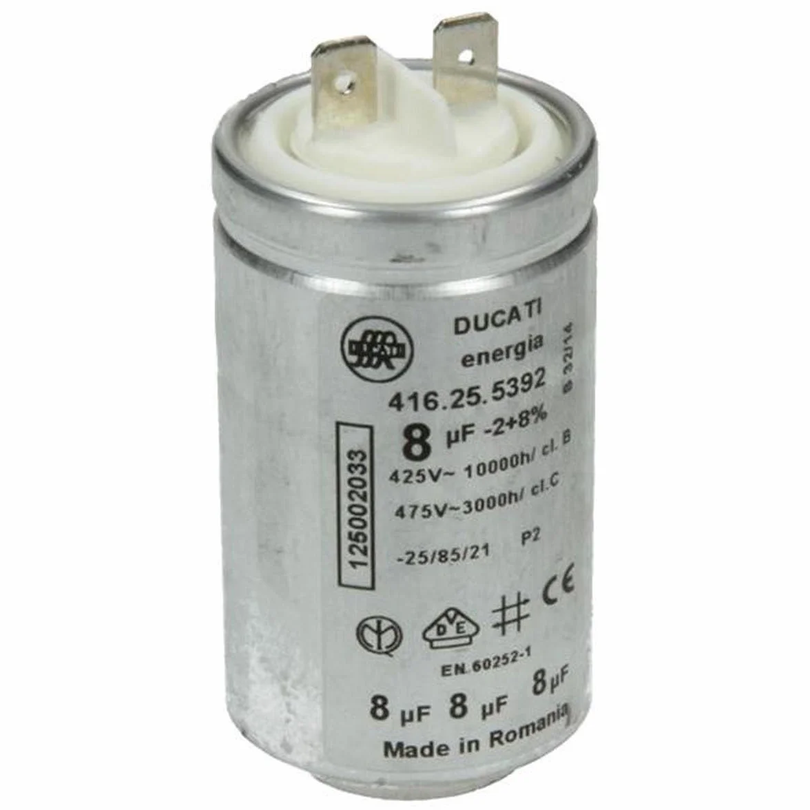 Electrolux AEG kondensator rozruchowy 8 µF 450 V DUCATI do suszarek bębnowych