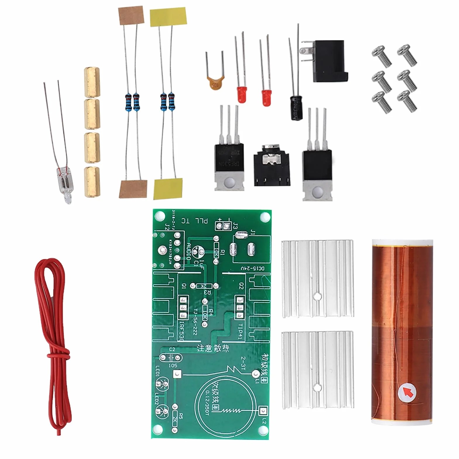 Moduł cewki Tesli niezmontowany 15W DC 15-24V 2A Mini DIY głośnik plazmowy zestaw