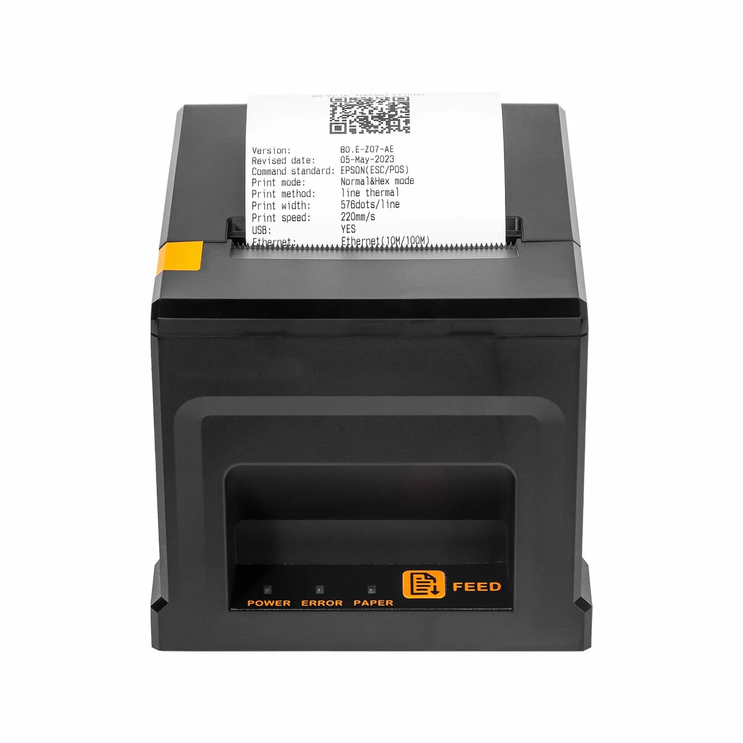 NetumScan Drukarka pokwitowań POS 80 mm USB 300 mm/s termiczna drukarka pokwitowań z automatycznym cięciem, szufladą, interfejsem Ethernetowym USB, obsługa Windows/Mac/Linux