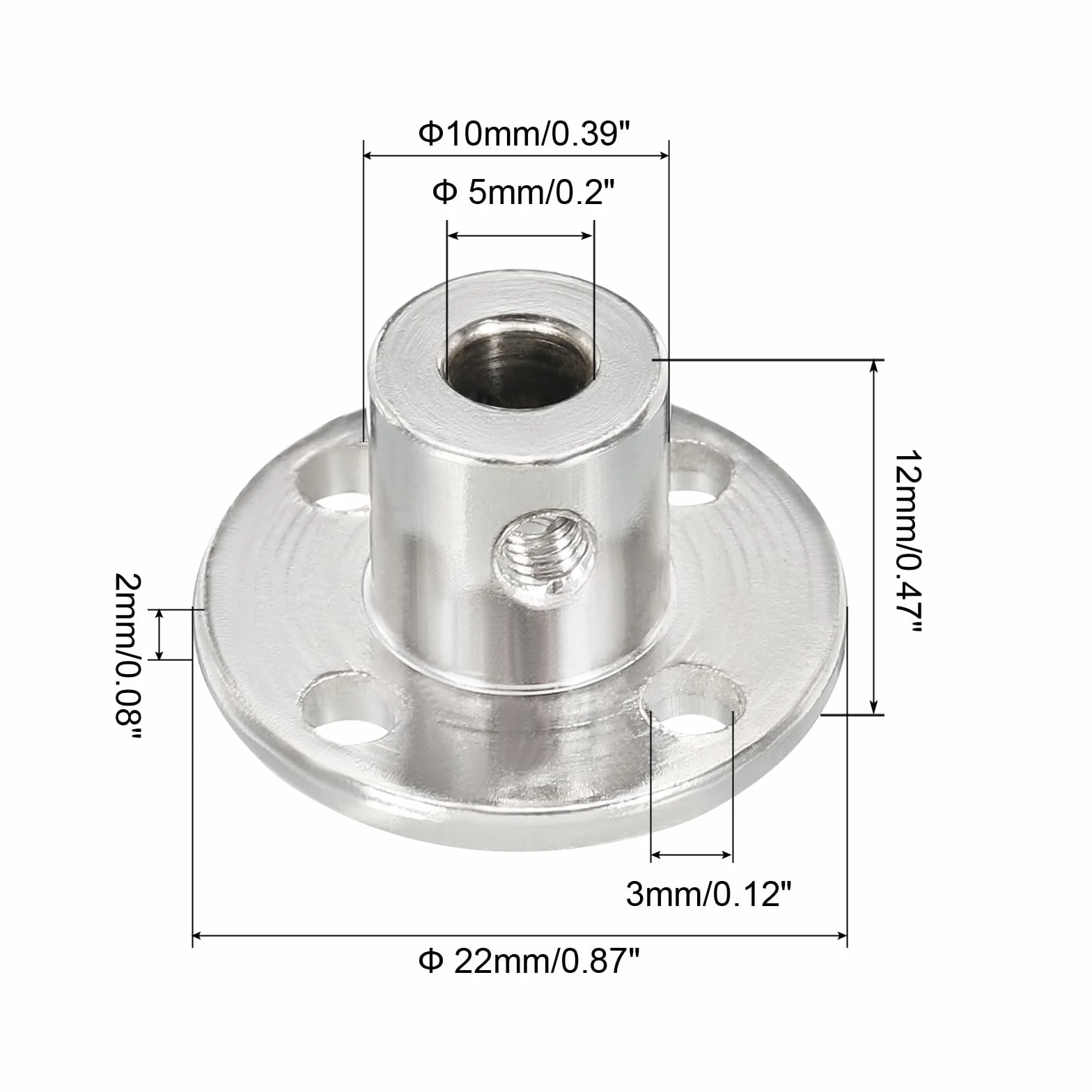 Sprzęgło kołnierzowe sztywne 5 mm H12 D10 do silnika wał prowadzący DIY