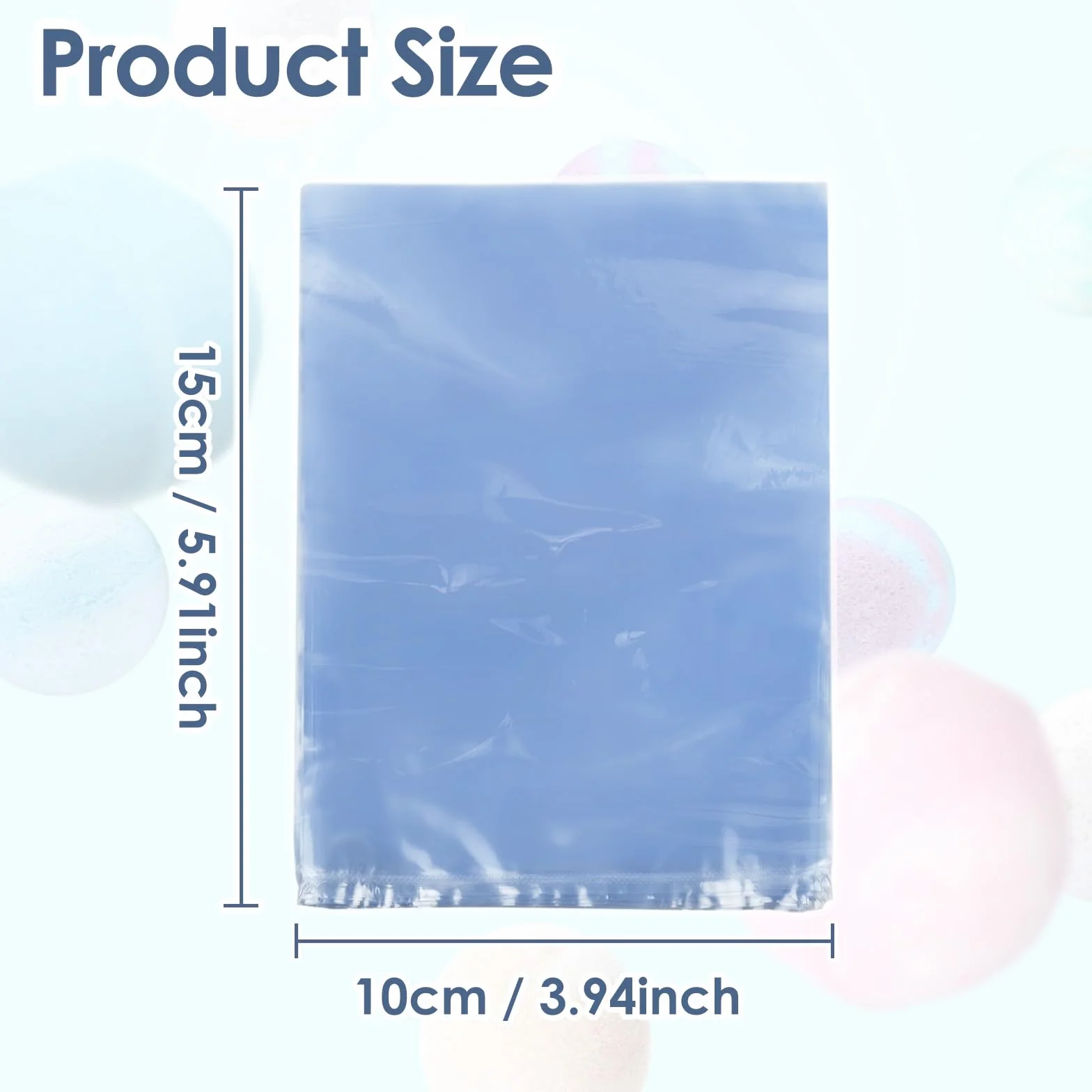 Torebki termokurczliwe PVC 10 x 15 cm 300 sztuk do mydła, kul kąpielowych, świec