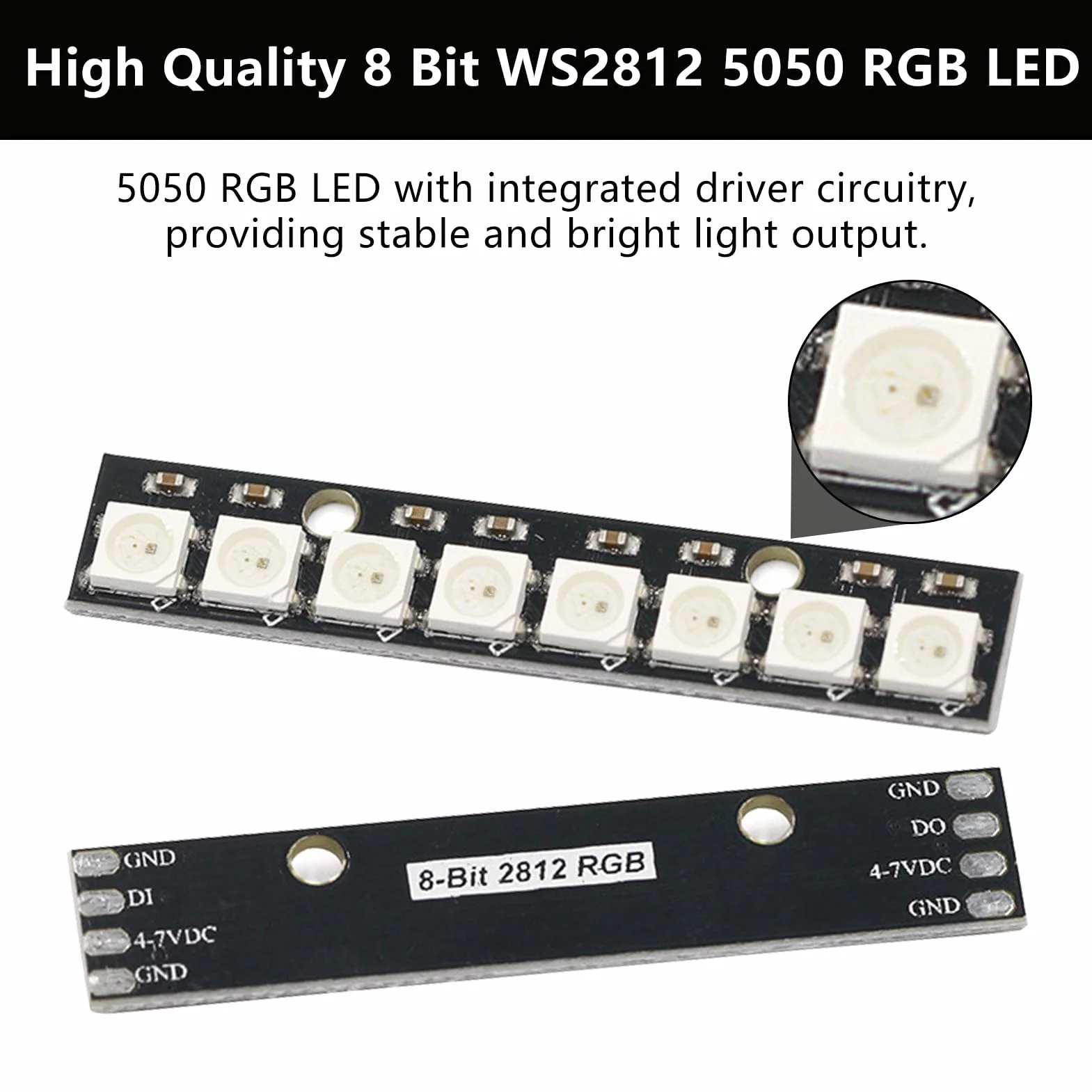 Joycabin 10 sztuk 8 bitów WS2812 moduł RGB LED, 5050 LED, wbudowany sterownik, kolorowe światło, płyta rozwojowa kompatybilna z Arduino Raspberry Pi ESP32