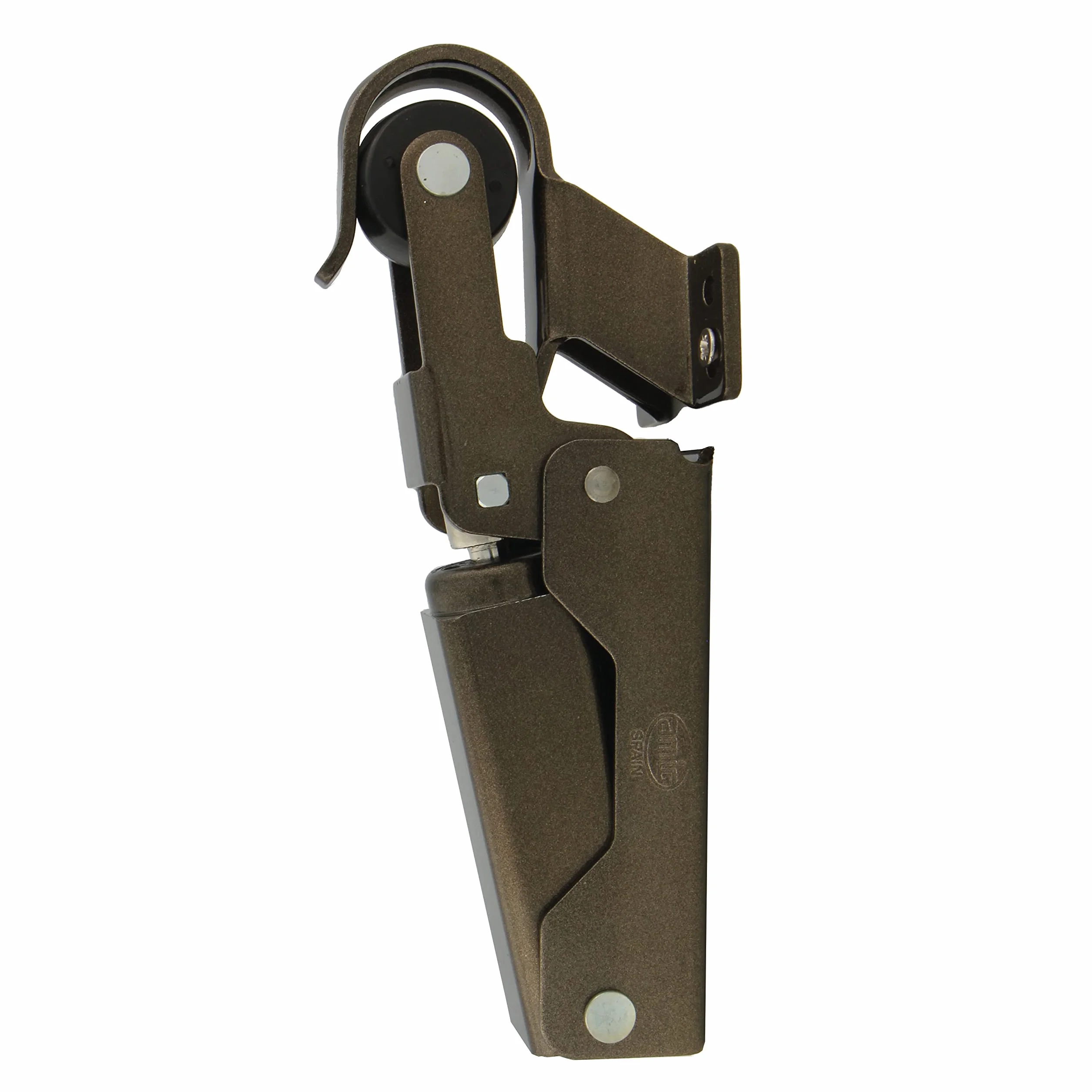 Amig - Aluminiowy uchwyt hydrauliczny w kolorze brązu do hamulców lub zatrzymywania drzwi o maksymalnej wadze 40 kg i 85 cm Szerokość | Amortyzator przeciwwstrząsowy i uchwyt | Zawiera śruby