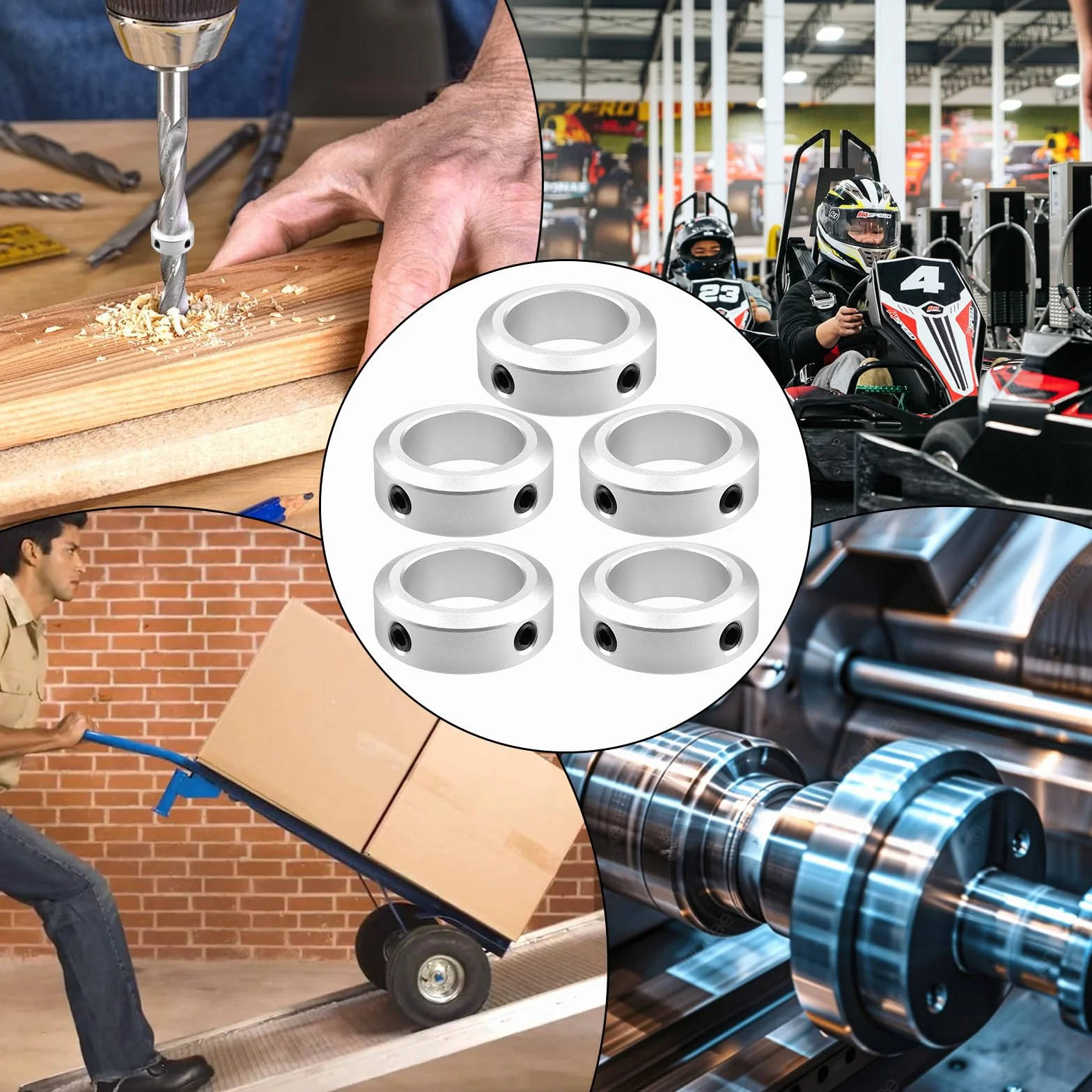 Mbsomnus pierścienie nastawcze 16 mm pierścień zaciskowy ID 16 mm AD 26 mm szerokość 10 mm wał do kół Axle przekładni CNC