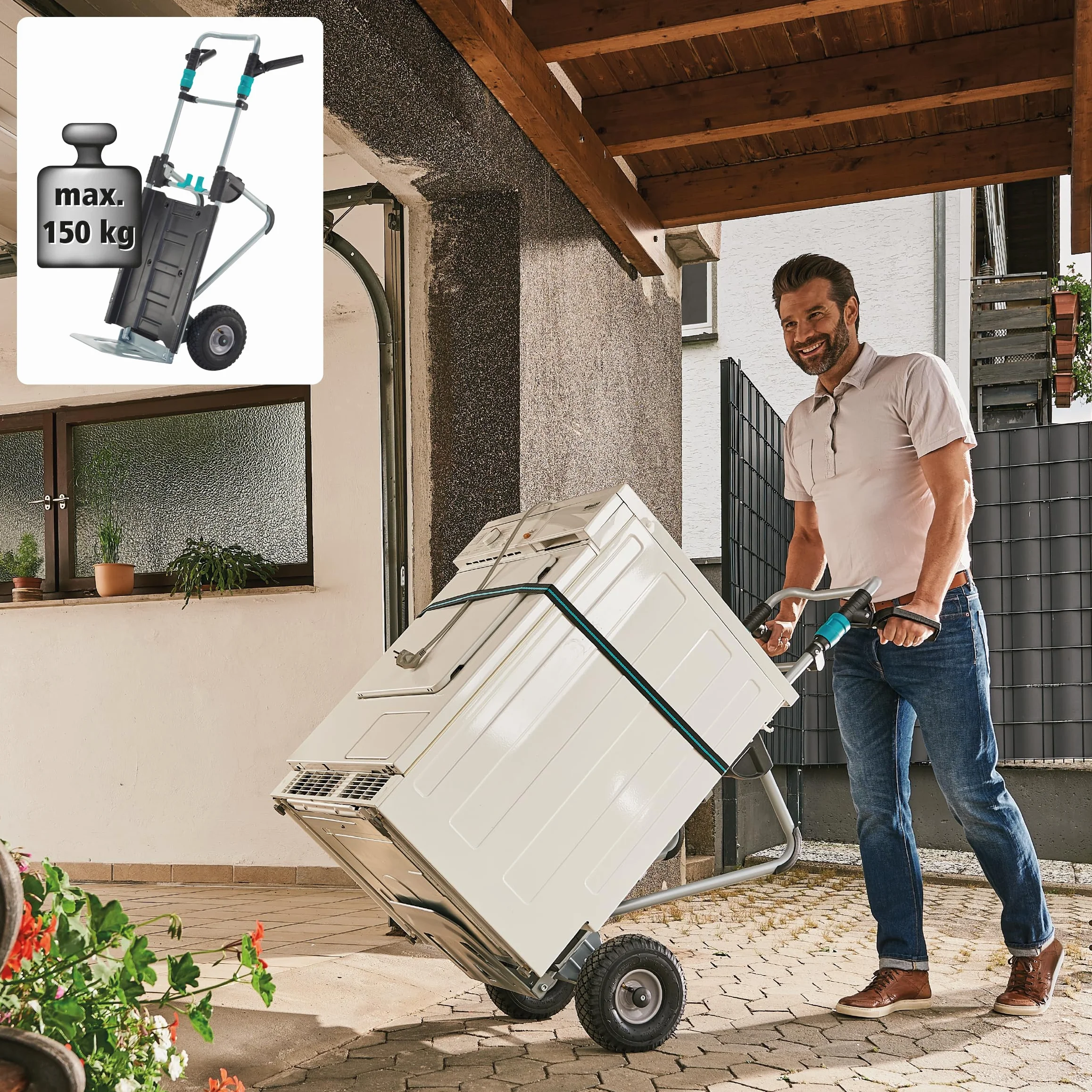 Wolfcraft System transportowy TS 2500 2 w 1 wózek transportowy i przesuwny składany kompaktowy