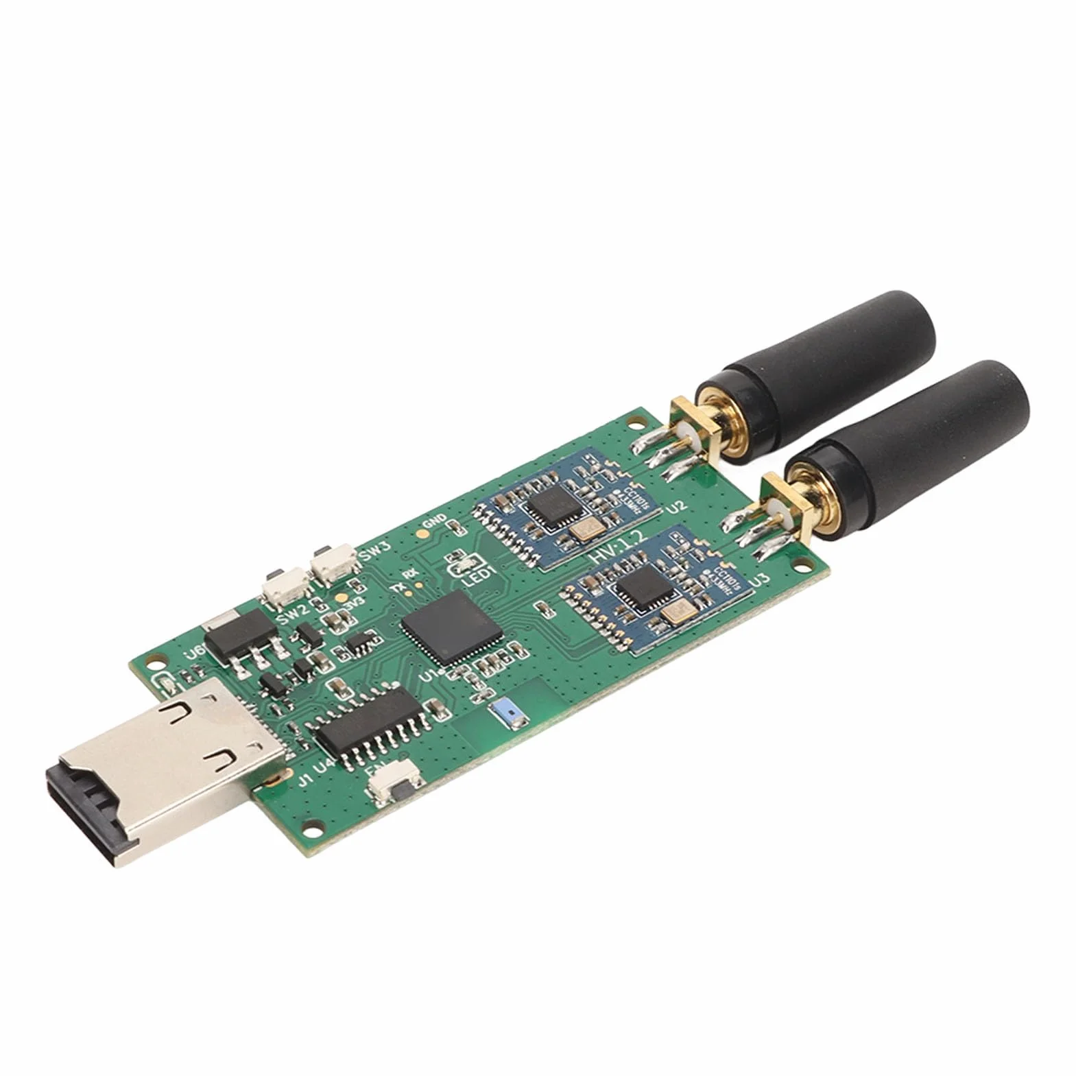 Akozon Adapter Płytki Modułu RF 2,4 GHz Evil Crow V2 300-928 MHz Odbiornik Sygnału