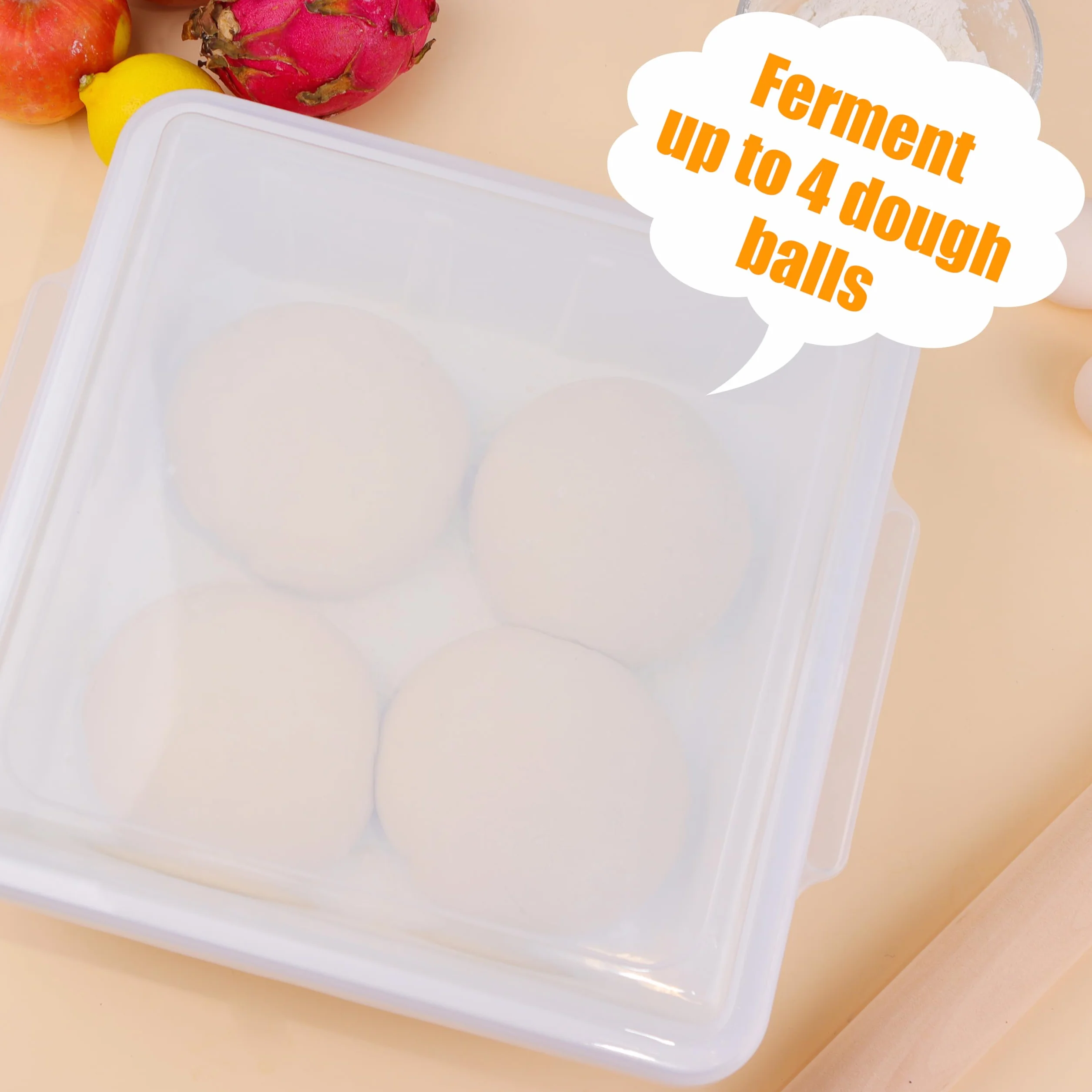 Pojemnik na ciasto do pizzy 30 x 30, trwała taca do układania w stos, bez BPA, do zmywarki