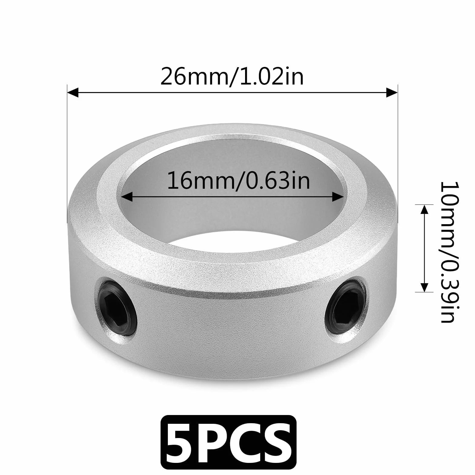 Mbsomnus pierścienie nastawcze 16 mm pierścień zaciskowy ID 16 mm AD 26 mm szerokość 10 mm wał do kół Axle przekładni CNC