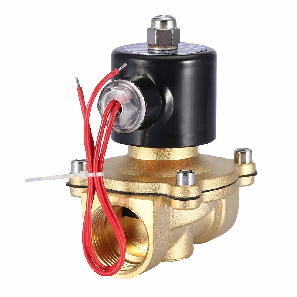 Elektrozawór elektryczny, AC 220 V, DN25, 1 cal, mosiądz, 1 MPa, 0-10 kg, woda NC, normalnie zamknięty, bezpośredniego działania, dwukierunkowy zawór elektromagnetyczny, szybki, czuły