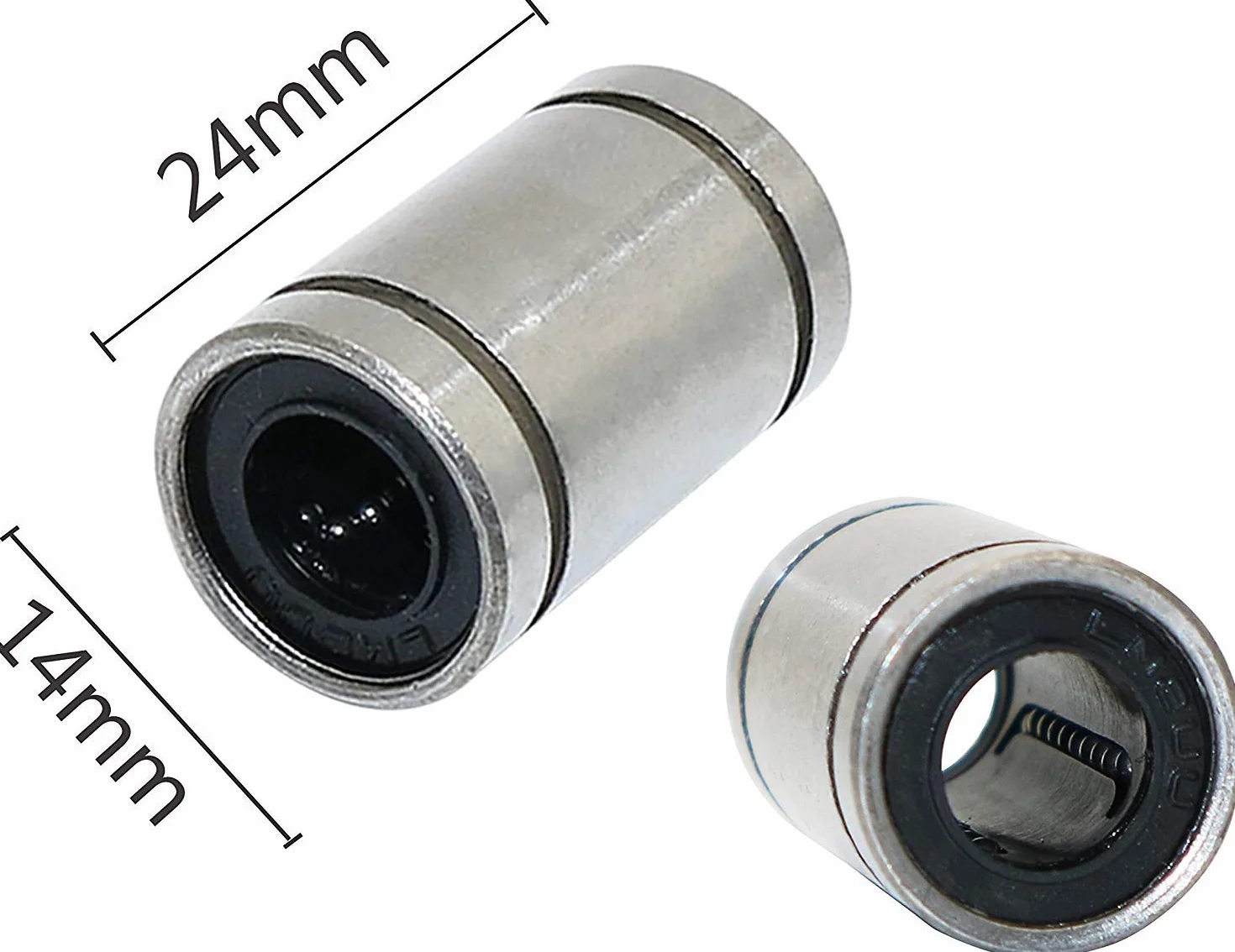 DollaTek LM8UU 8 x 15 x 24 mm dwustronna gumowa uszczelka liniowe łożysko kulkowe 10 szt.