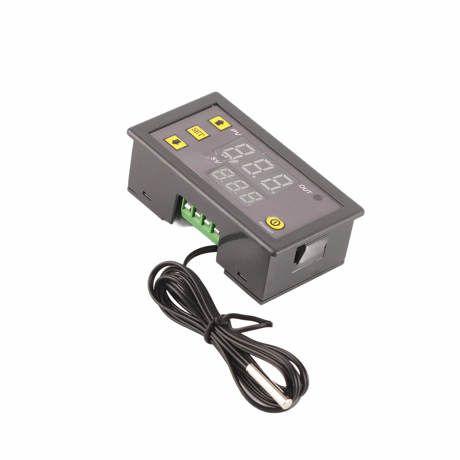 Cyfrowy Sterownik Temperatury W3230 LED Termostat, DC 12V, Czerwony i Niebieski Wyświetlacz, Tryb Ogrzewania i Chłodzenia, Regulowana Temperatura