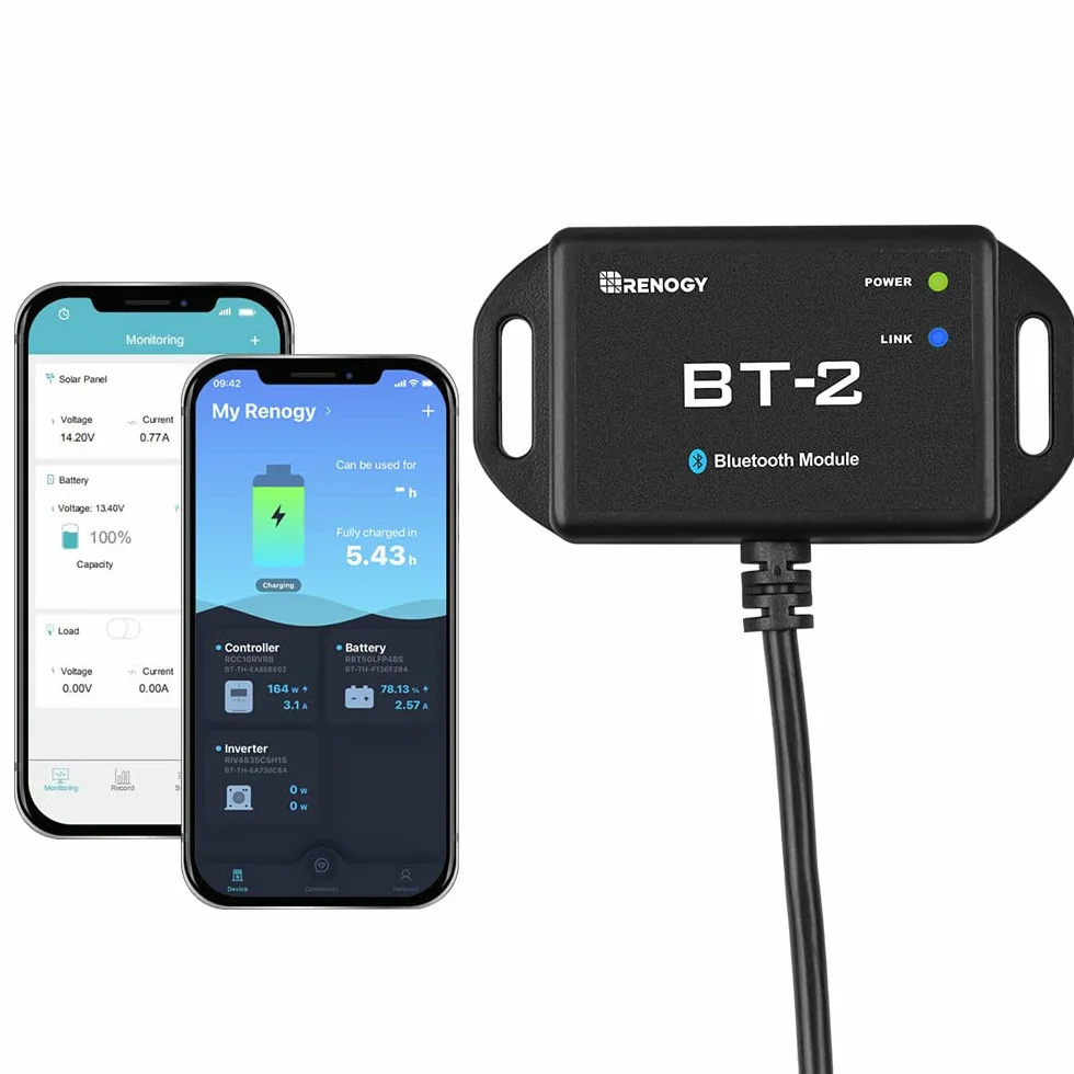 Renogy Moduł Bluetooth BT-2 Port Komunikacyjny RJ45 Bezprzewodowe Monitorowanie dla Regulatorów Ładowania Słonecznego
