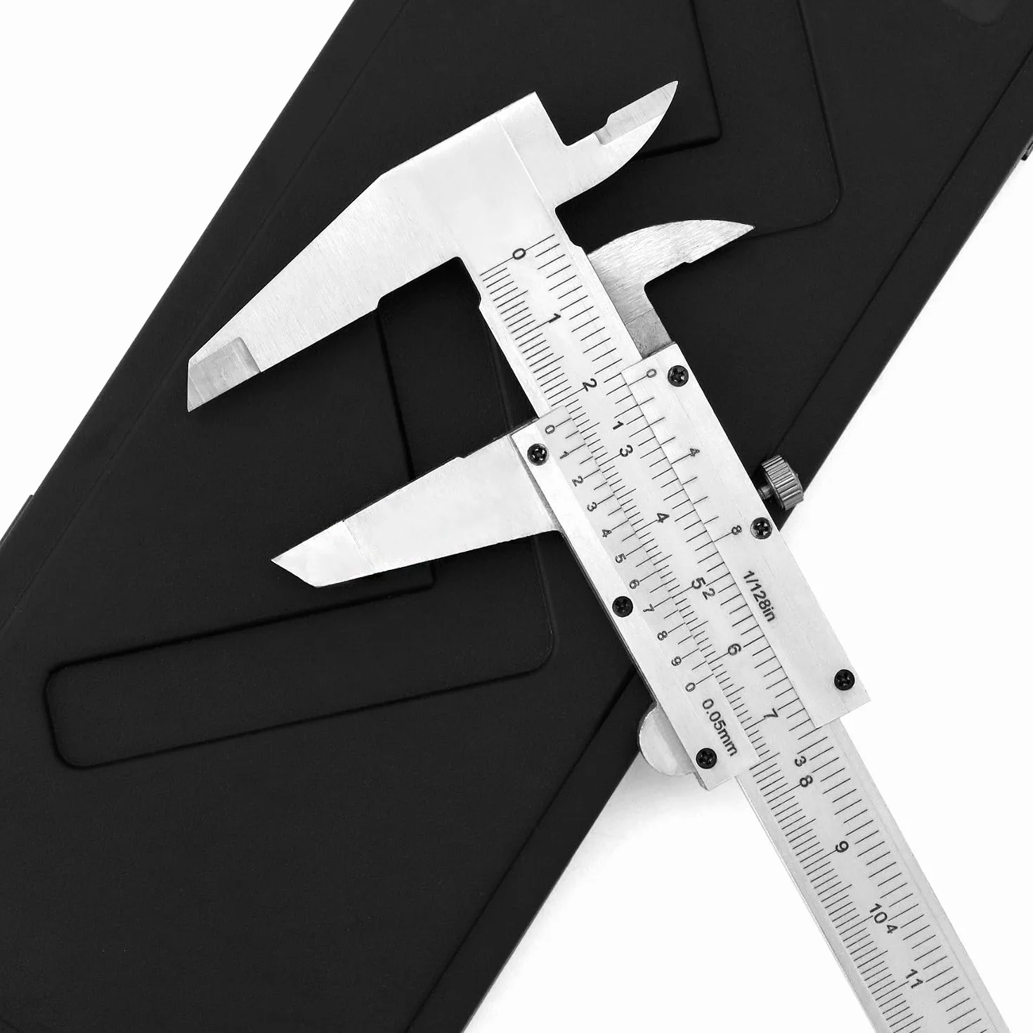 QWORK Wysoka precyzja suwmiarka 6"/150 mm, 0,05 mm / 1/128" Tol. Suwmiarka suwaka ze śrubą zabezpieczającą