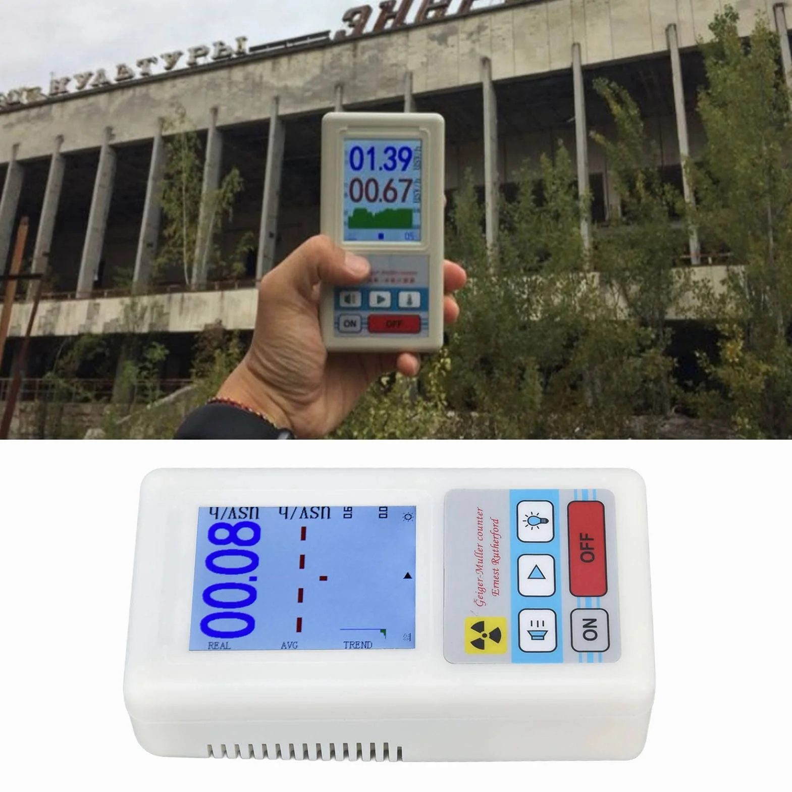 Licznik Geigera BR6 Detektor Radioaktywny Promieniowanie Jądrowe Materiał Elektromagnetyczny ABS
