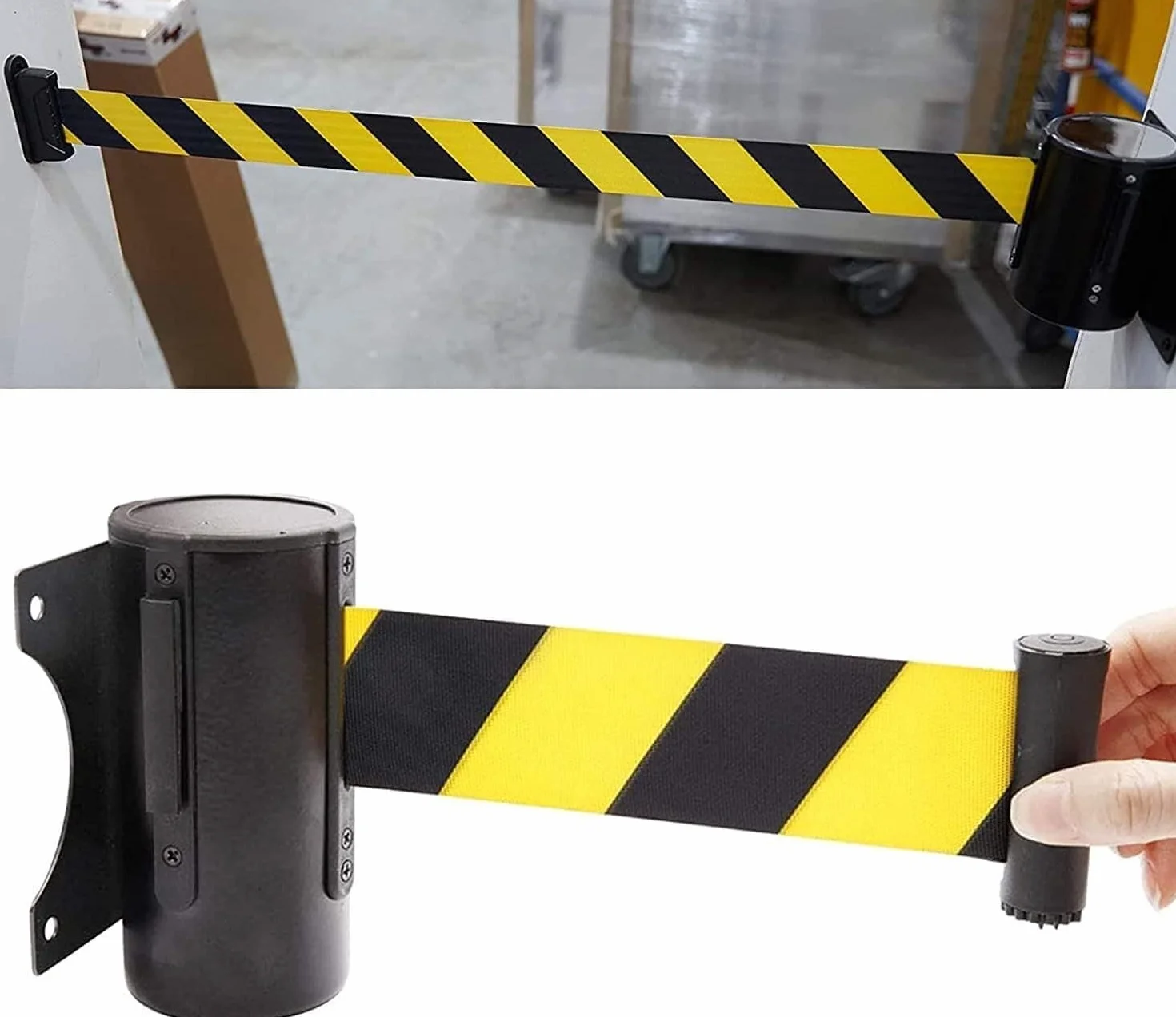 Zwijana ścienna taśma ostrzegawcza do wewnątrz i na zewnątrz taśma ostrzegawcza do barier kontroli tłumu i separacji linii (Size : 3M)
