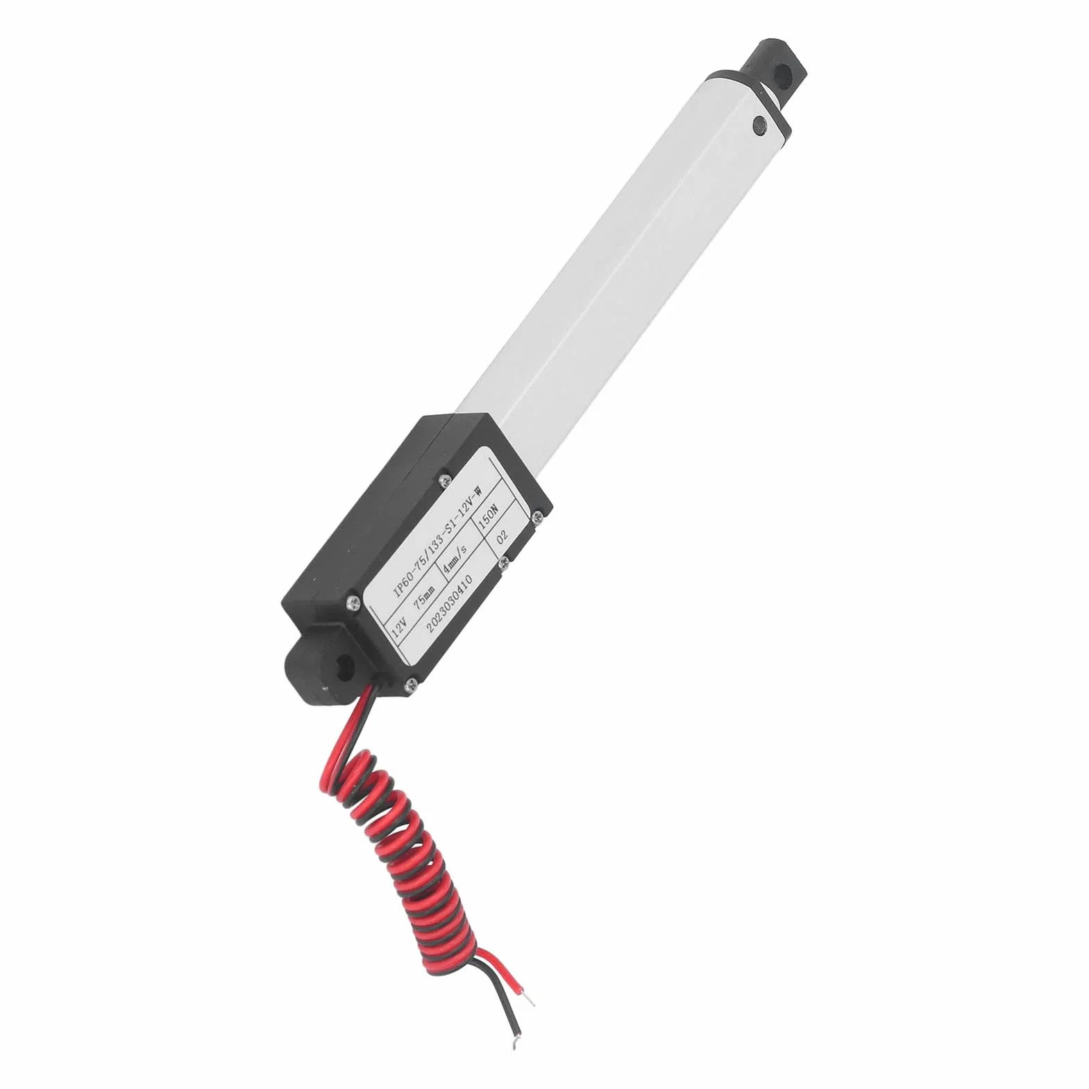 PLplaaooUeBQ-12 aktuator liniowy, elektryczny aktuator liniowy, 150 N, elektryczny mini aktuator ruchu z wielokrotną ochroną, 75 mm