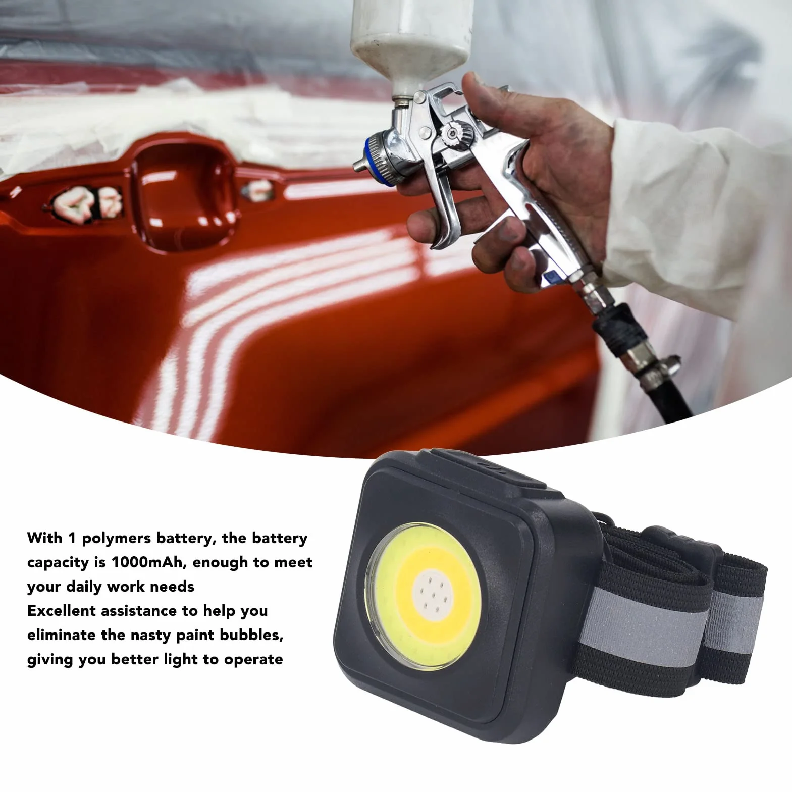 Lakier w Sprayu Pistolet LED Light, Akumulator USB Pistolet Samochodowy LED Light, Przenośny System Oświetlenia Pistoletu Samochodowego