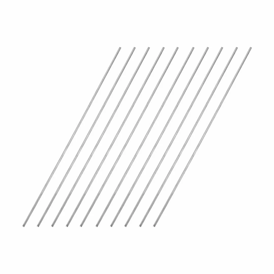 sourcing map 10 sztuk prętów okrągłych 1,5 mm x 150 mm ze stali nierdzewnej 304 dla majsterkowiczów