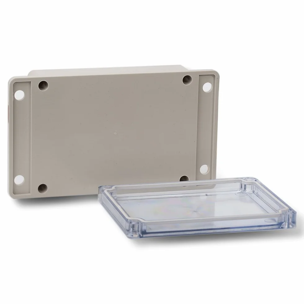 EDI-TRONIC Obudowa obudowa obudowa przemysłowa pusta z tworzywa sztucznego ABS z paskami mocującymi i przezroczystą pokrywą 115 x 85 x 35 mm 83-110803T IP66