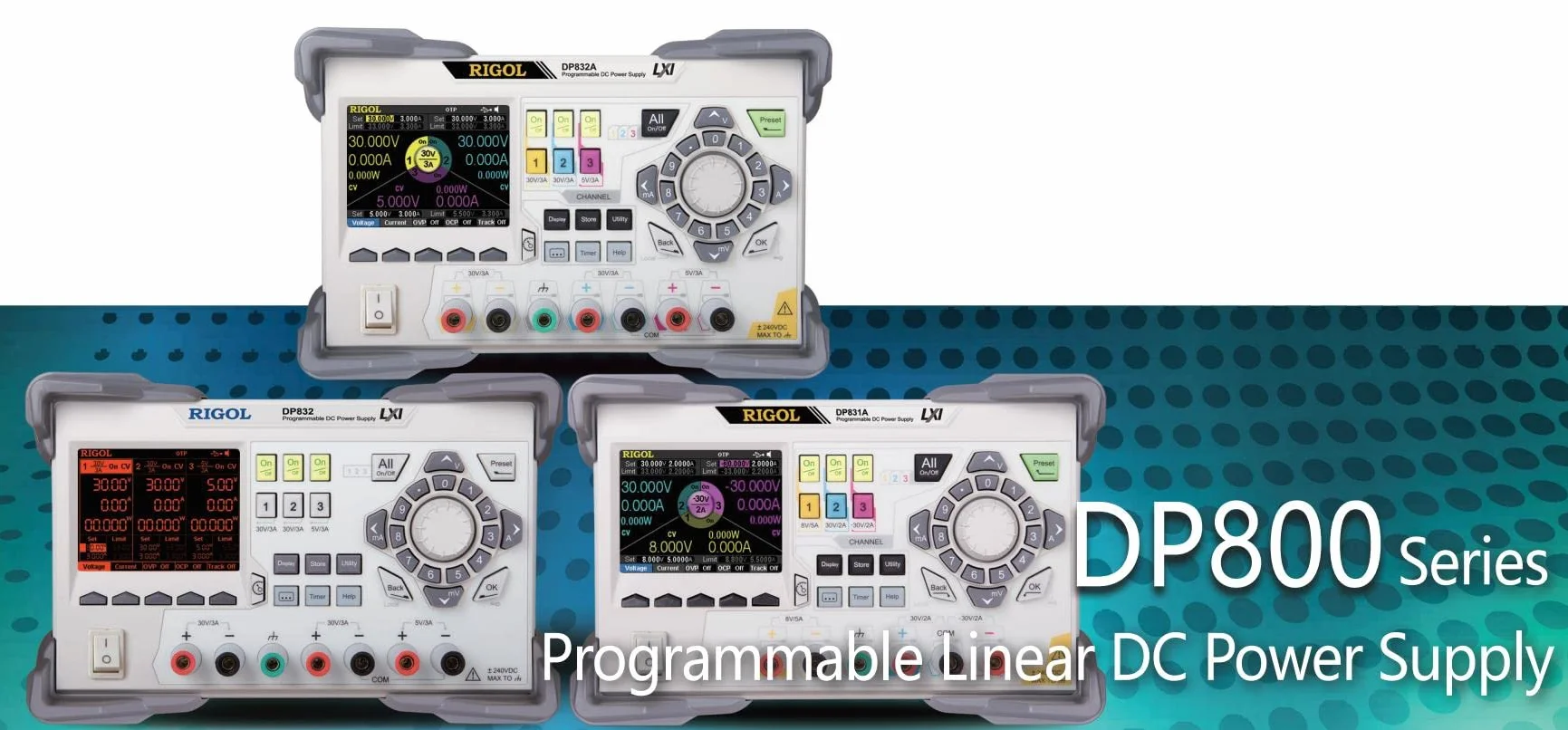 RIGOL DP832 Regulowany Zasilacz Laboratoryjny 3 Wyjścia 30V/3A 195W 10mV/10mA