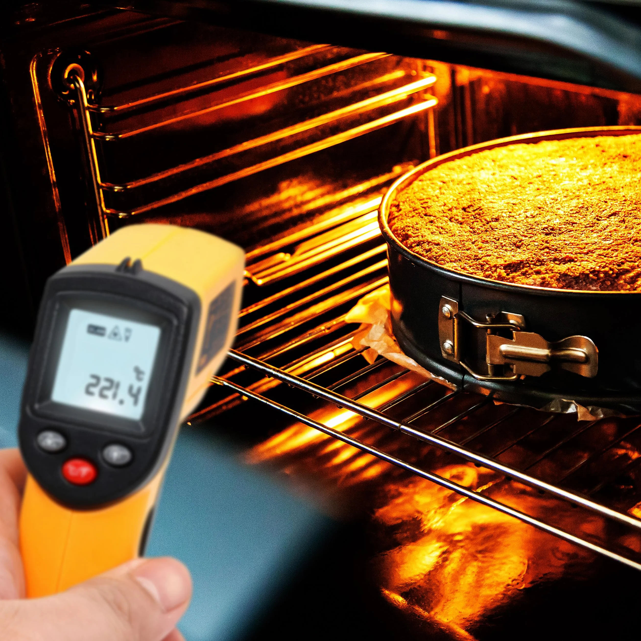 Retoo Termometr na podczerwień bezdotykowy laserowy -50°C ~ 380°C LCD