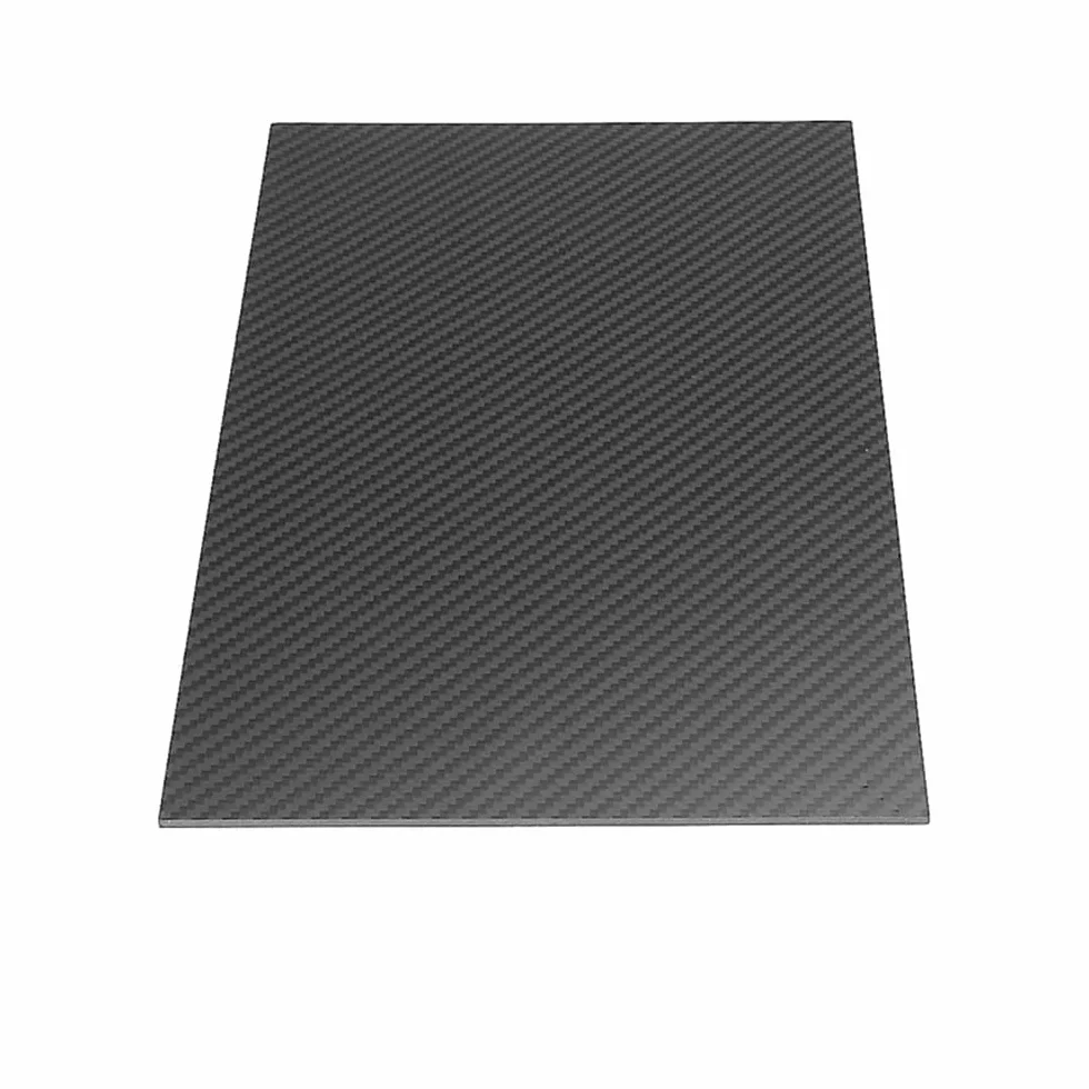 Płyta z włókna węglowego 3K, czarna, 300mm x 600mm, grubość 0,5-5mm