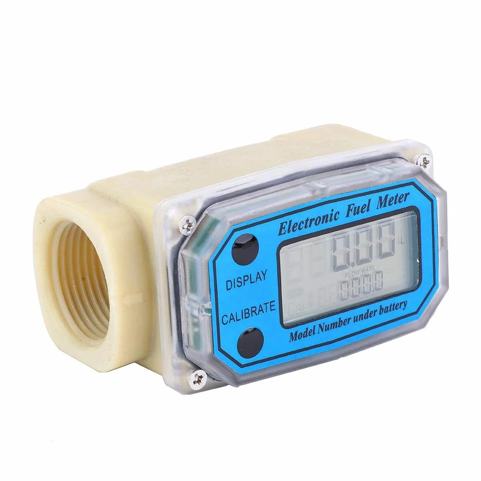 Mini cyfrowy przepływomierz turbiny wysokoprężny 15-120 l/min 1" NPT