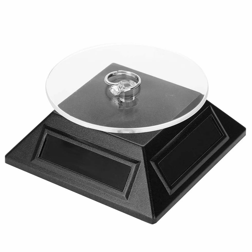 Stojak Obrotowy 360° Solarny Organizer Gramofon Fotograficzny Czarny