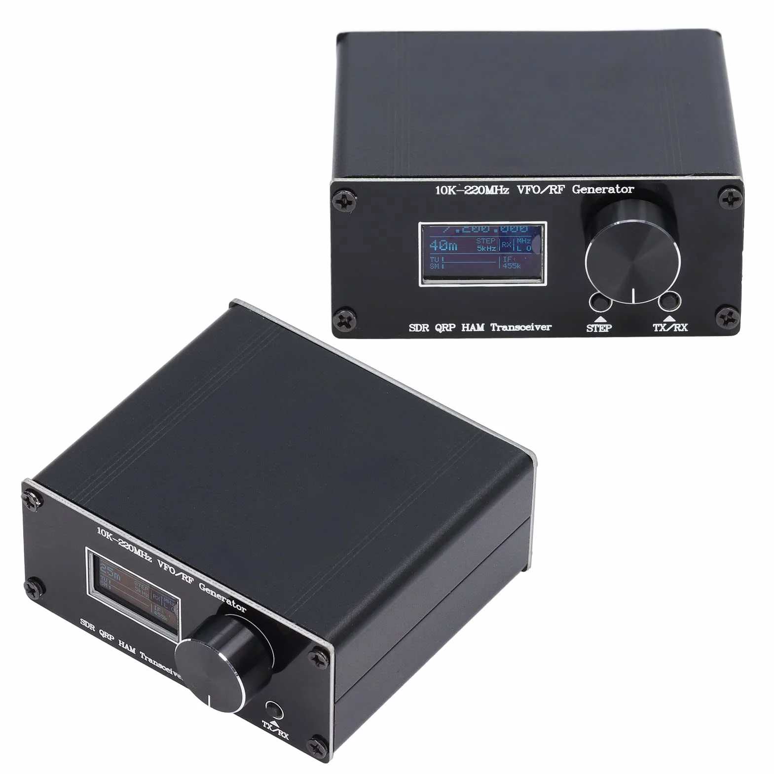 Nadajnik-odbiornik SDR QRP HF, Oscylator o Zmiennej Częstotliwości 10K-220 MHz, Oscylator o Zmiennej Częstotliwości HAM Generator VFO RF, Nadajnik-odbiornik Radiowy HAM, z Kablem do Transmisji Danych